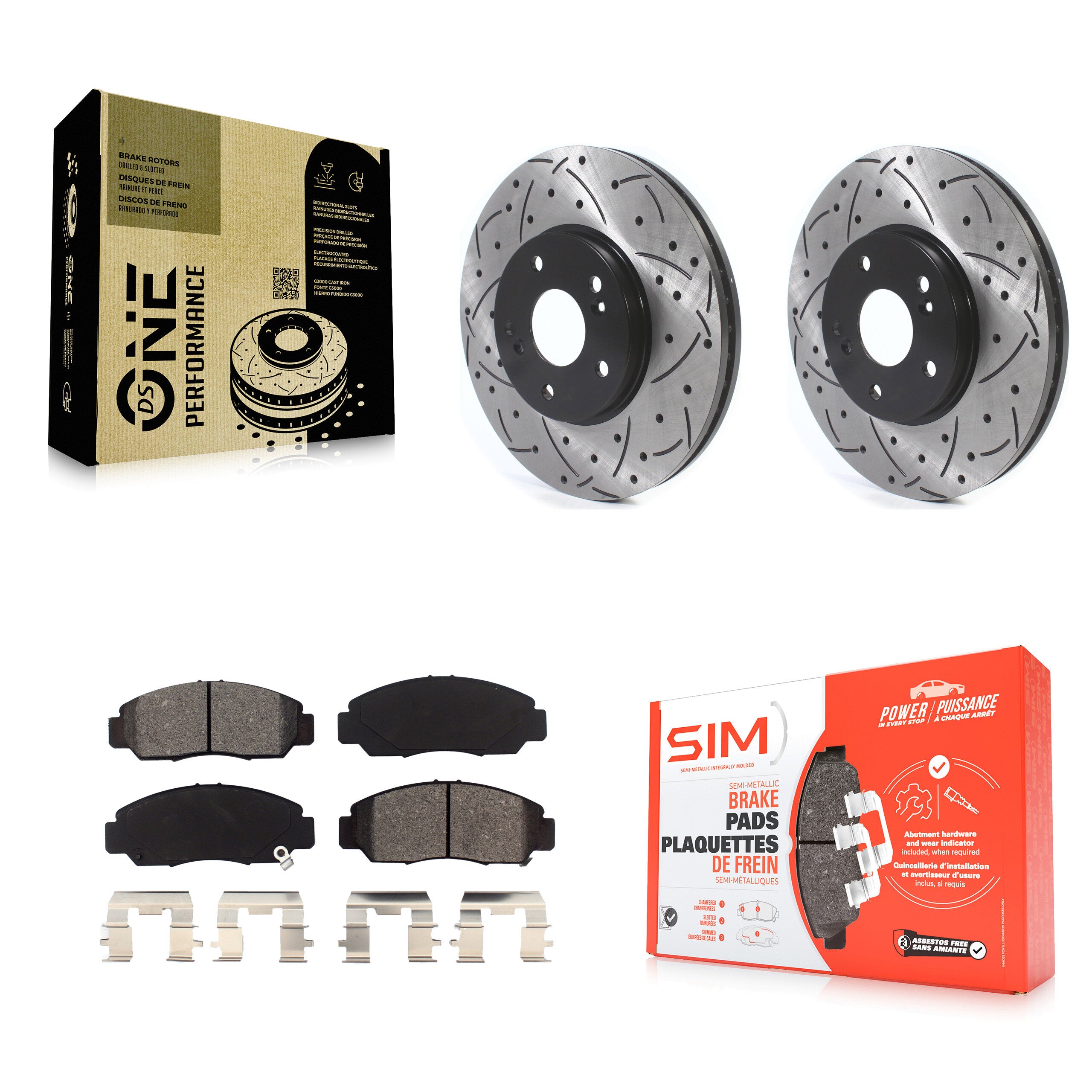 Transit Auto KDS-100894 Disc Brake Kit for 2005-2007 Honda Accord - Front