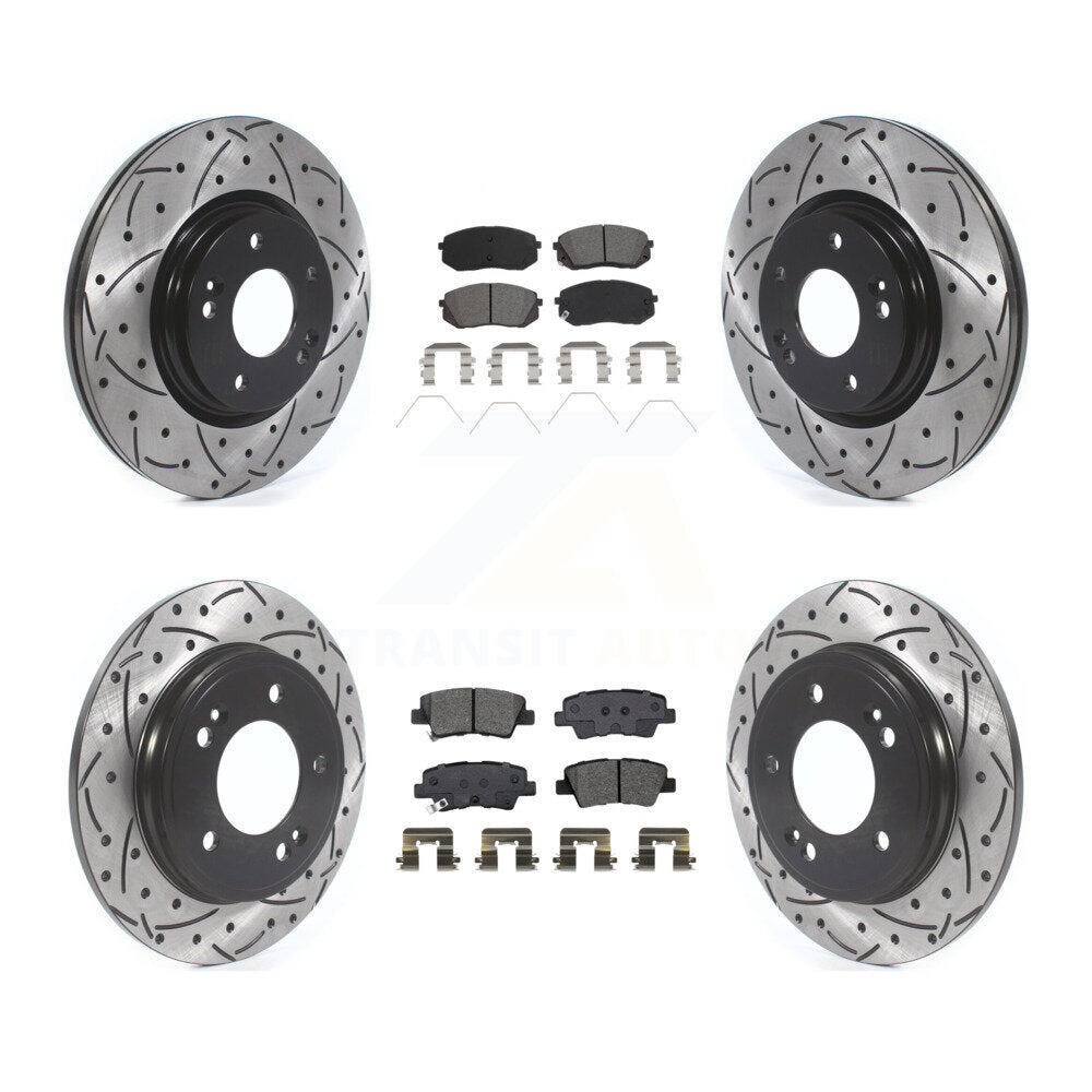 Transit Auto KDS-100926 Disc Brake Kit for 2019-2023 Kia Forte, Kia Forte5, Hyundai Veloster - Front and Rear