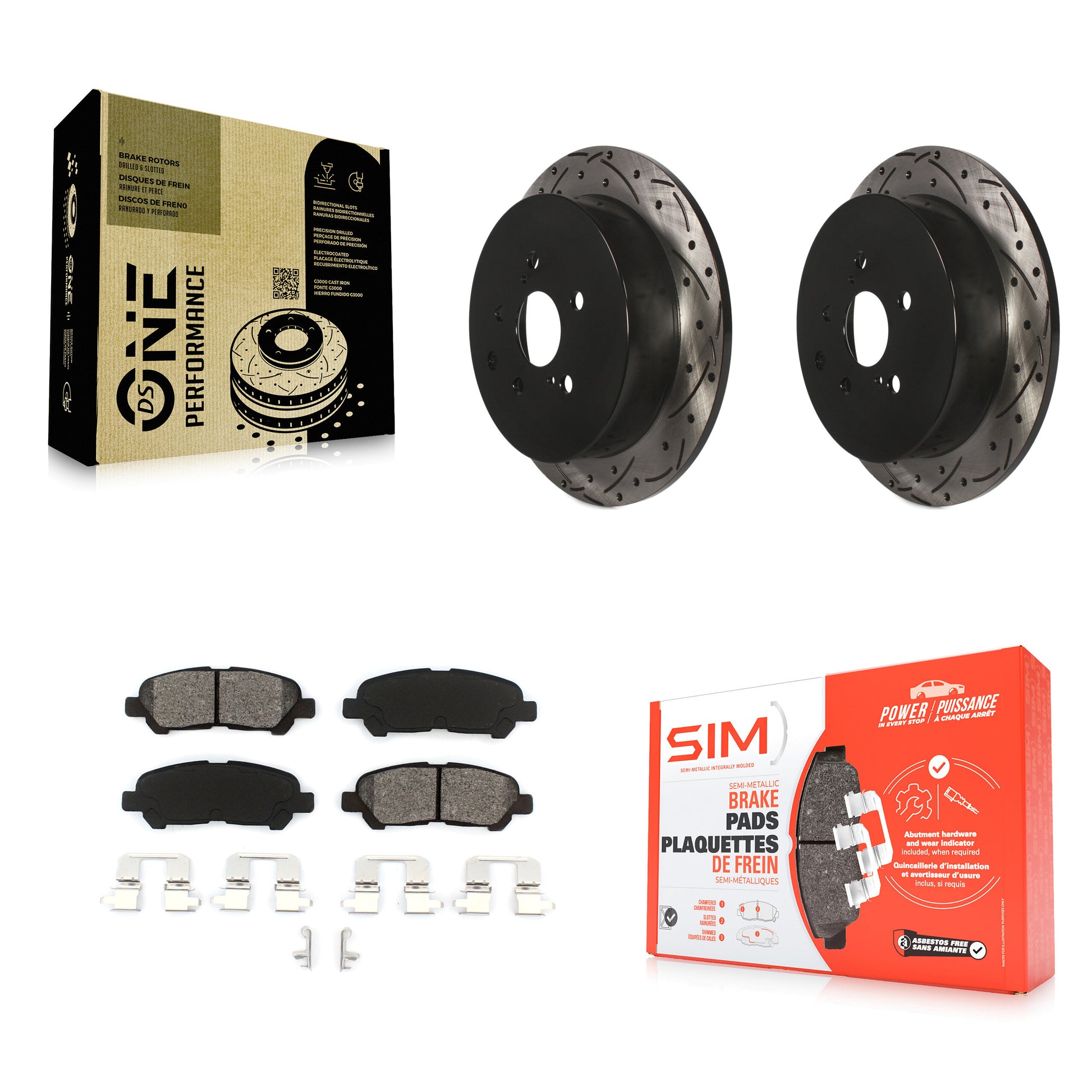 Transit Auto KDS-100935 Disc Brake Kit for 2014 Toyota Highlander - Rear
