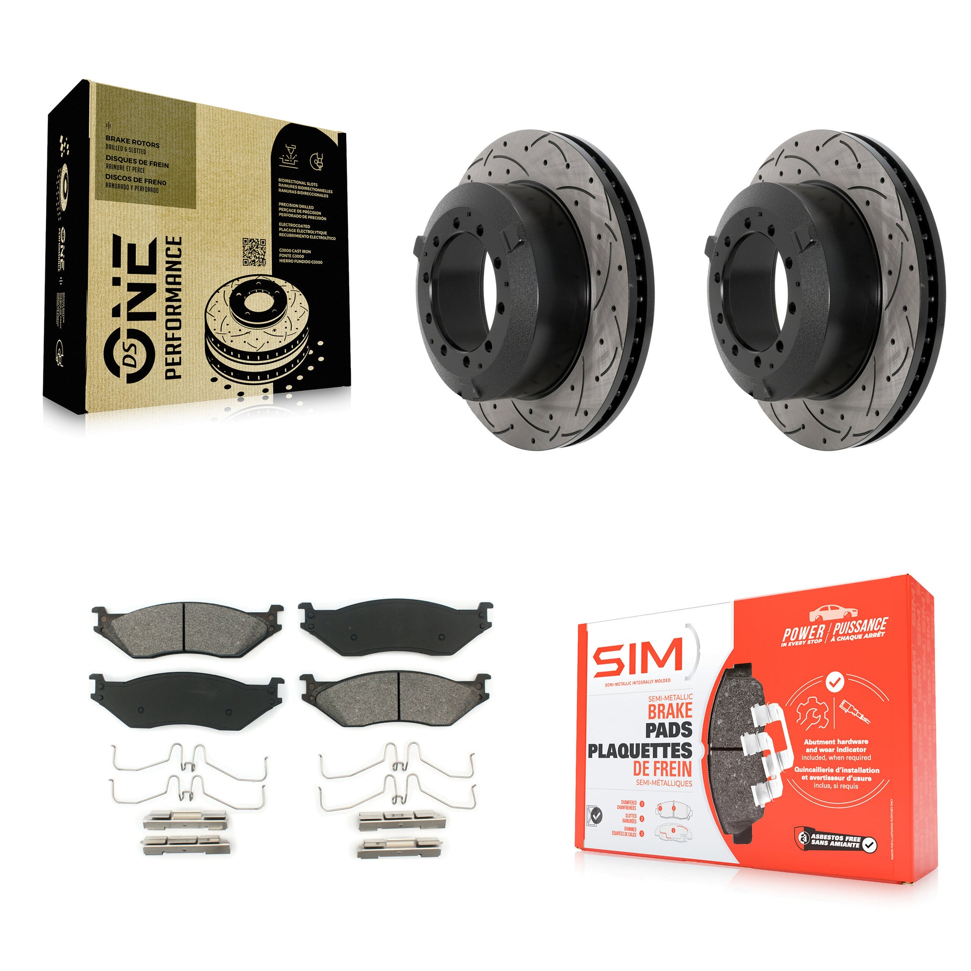 Transit Auto KDS-100953 Disc Brake Kit for 2005-2018 IC Corporation AE School Bus, IC Corporation AC Commercial Bus and More - Rear