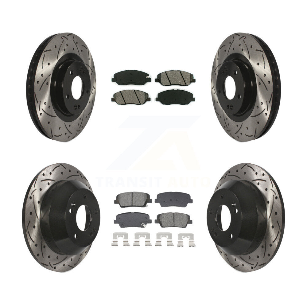 Transit Auto KDS-100955 Disc Brake Kit for 2013-2016 Hyundai Santa Fe, Hyundai Santa Fe XL - Front and Rear