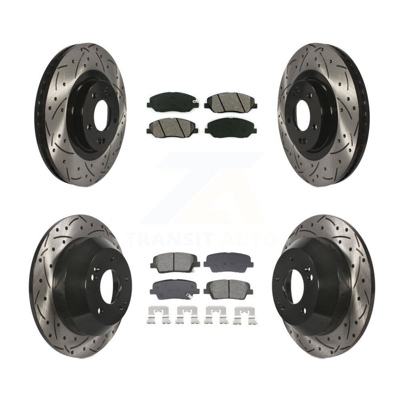 Transit Auto KDS-100955 Disc Brake Kit for 2013-2016 Hyundai Santa Fe, Hyundai Santa Fe XL - Front and Rear