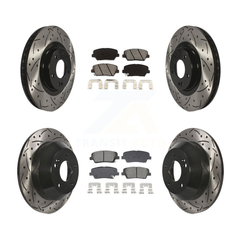 Transit Auto KDS-100956 Disc Brake Kit for 2013-2016 Kia Sorento, Hyundai Santa Fe Sport - Front and Rear