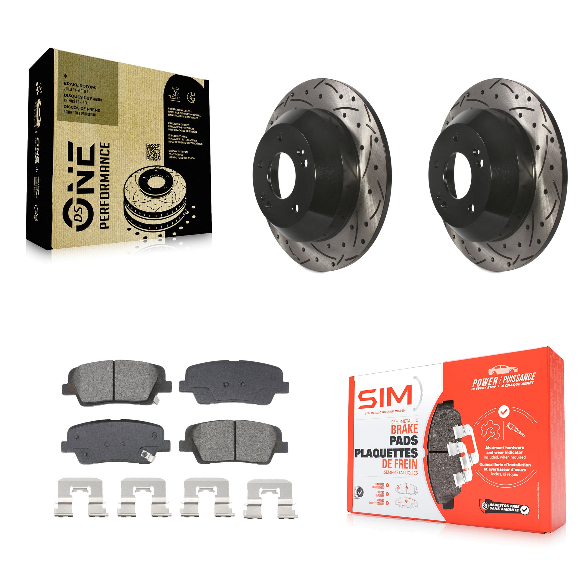 Transit Auto KDS-100957 Disc Brake Kit for 2010-2016 Kia Sorento, Hyundai Santa Fe Sport and More - Rear