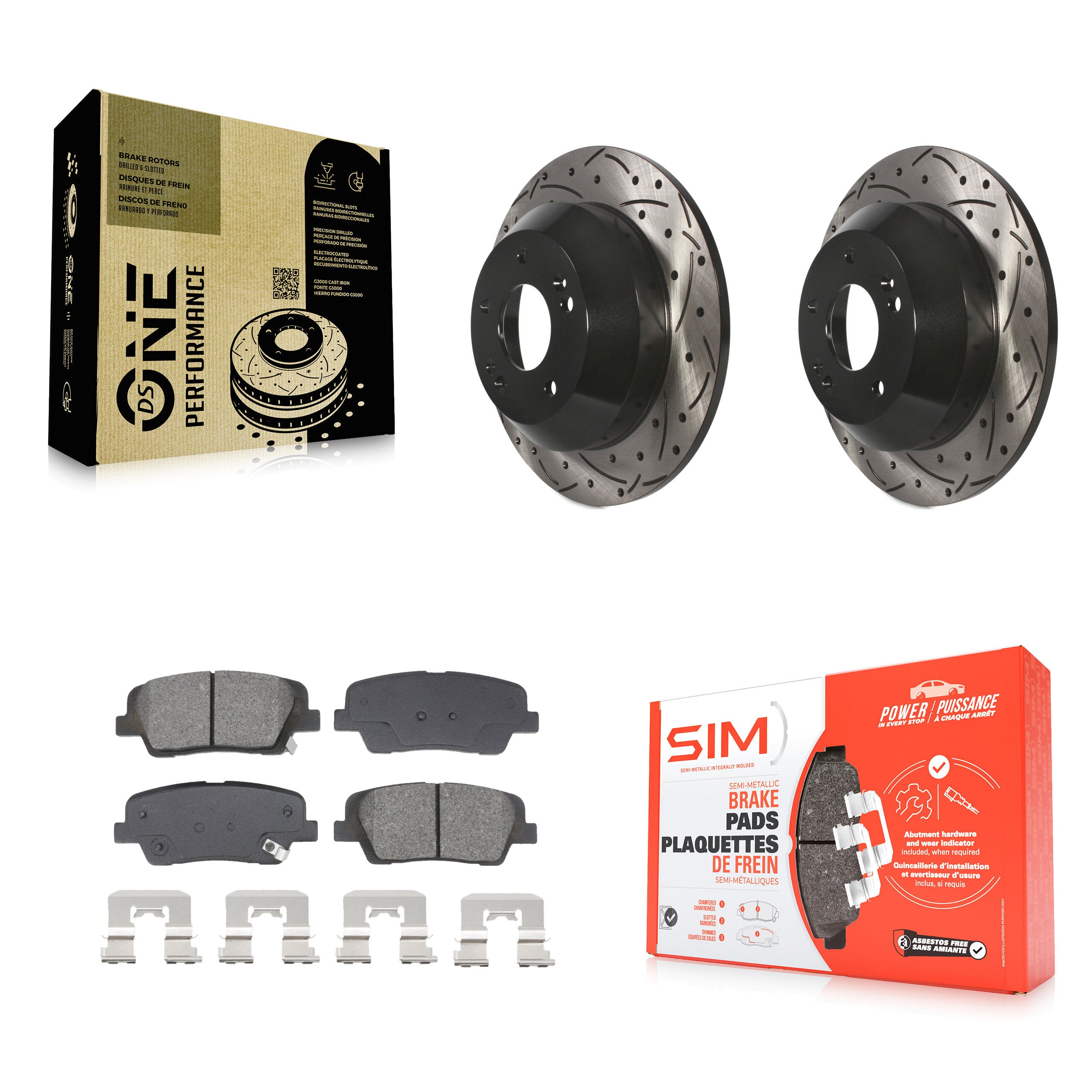 Transit Auto KDS-100957 Disc Brake Kit for 2010-2016 Kia Sorento, Hyundai Santa Fe Sport and More - Rear
