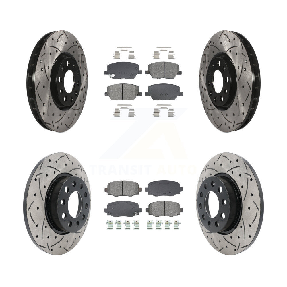 Transit Auto KDS-100969 Disc Brake Kit for 2015-2022 Fiat 500X, Jeep Renegade - Front and Rear