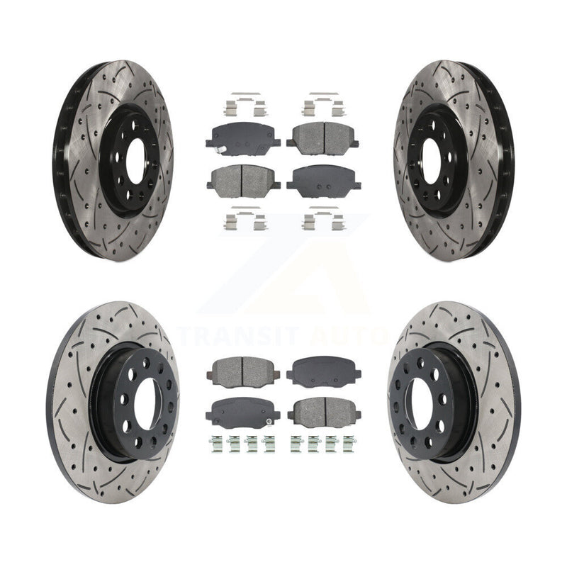 Transit Auto KDS-100969 Disc Brake Kit for 2015-2022 Fiat 500X, Jeep Renegade - Front and Rear