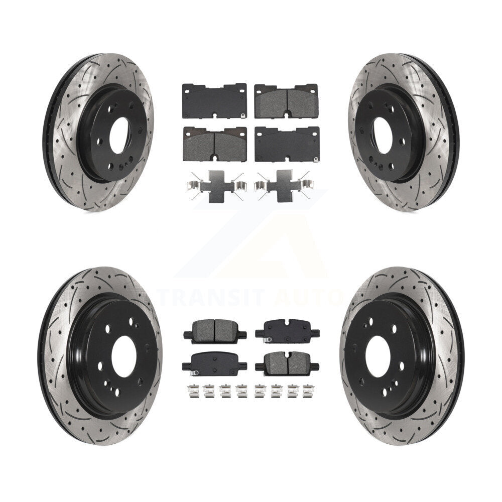 Transit Auto KDS-100985 Disc Brake Kit for 2019-2024 Chevrolet Silverado 1500 LTD, GMC Sierra 1500 Limited and More - Front and Rear