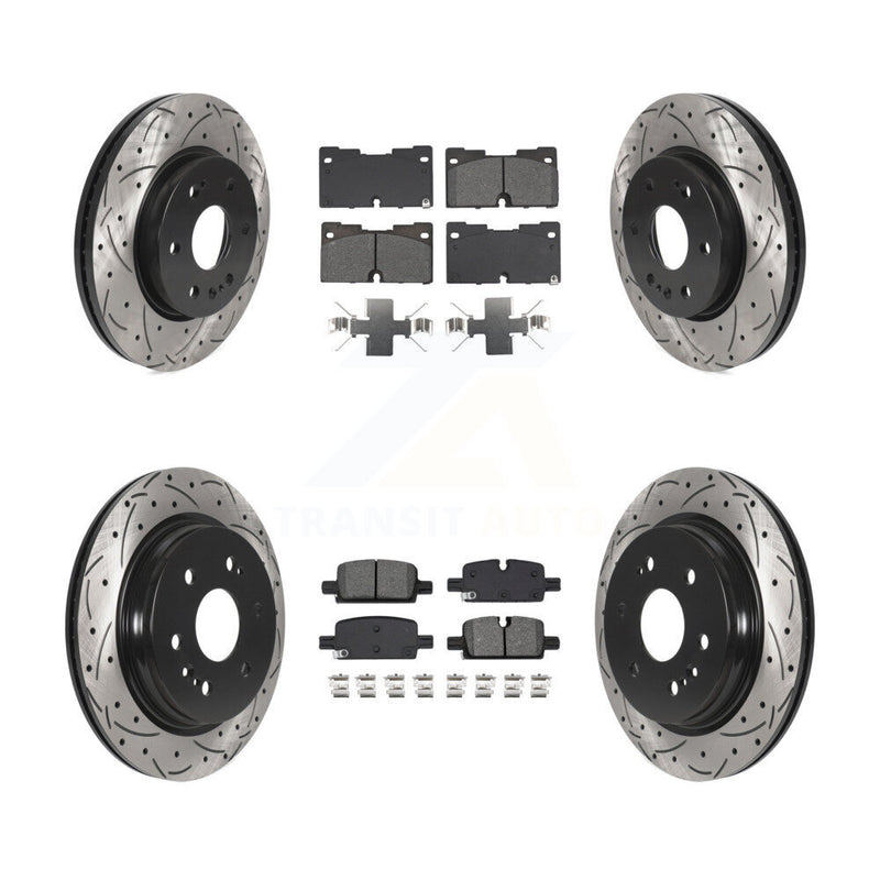 Transit Auto KDS-100985 Disc Brake Kit for 2019-2024 Chevrolet Silverado 1500 LTD, GMC Sierra 1500 Limited and More - Front and Rear