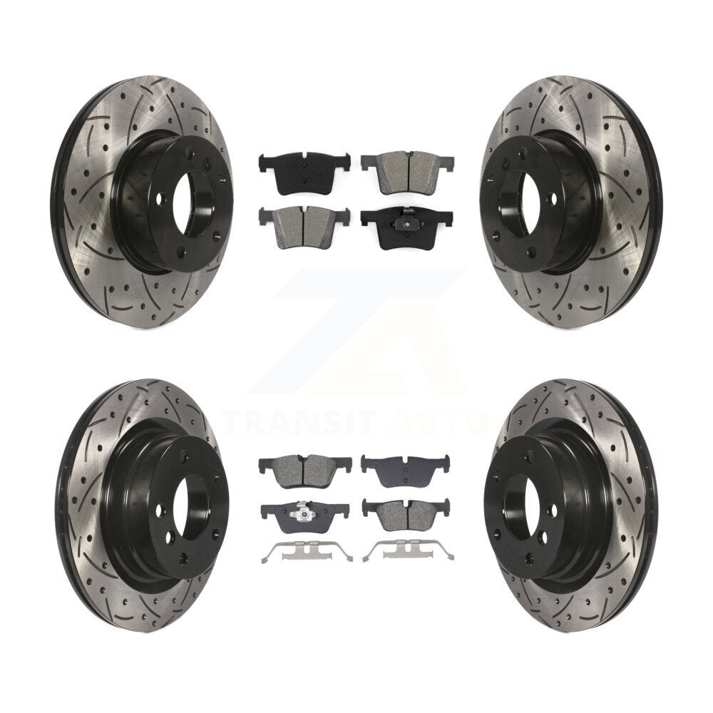 Transit Auto KDS-101007 Disc Brake Kit for 2013-2018 BMW 328d, BMW 320i - Front and Rear
