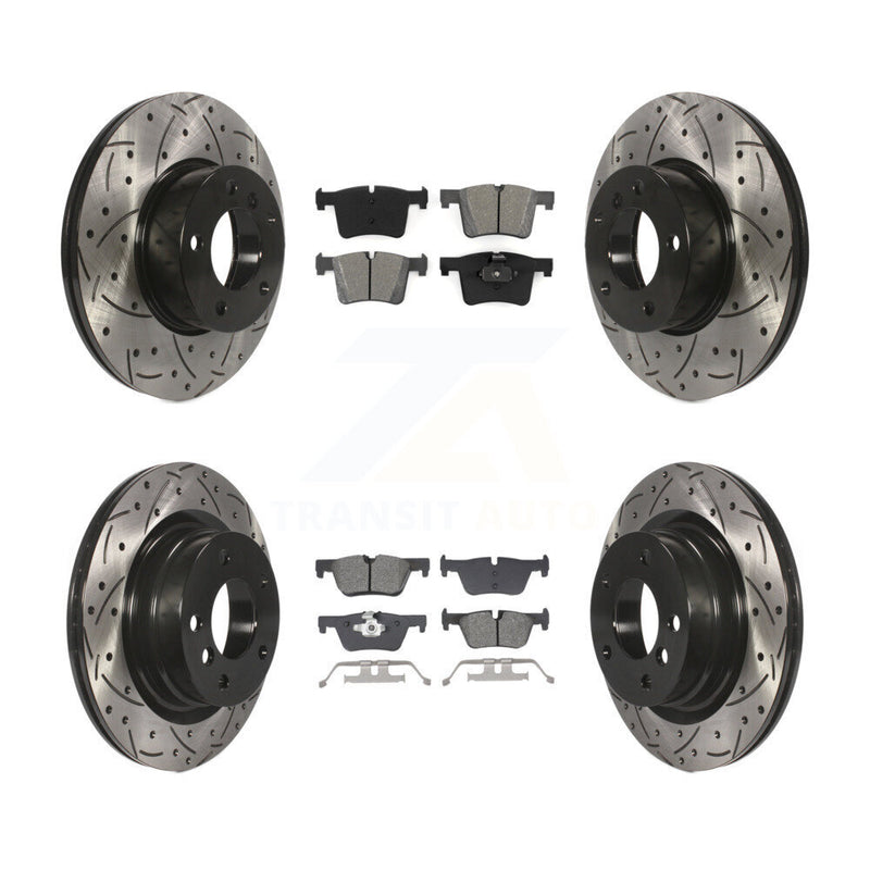 Transit Auto KDS-101007 Disc Brake Kit for 2013-2018 BMW 328d, BMW 320i - Front and Rear