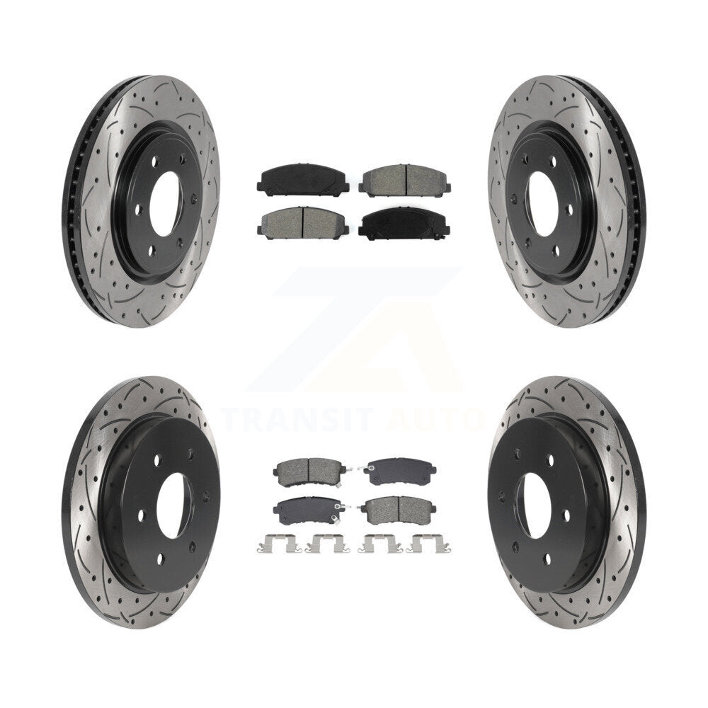 Transit Auto KDS-101012 Disc Brake Kit for 2017-2019 Nissan Armada - Front and Rear