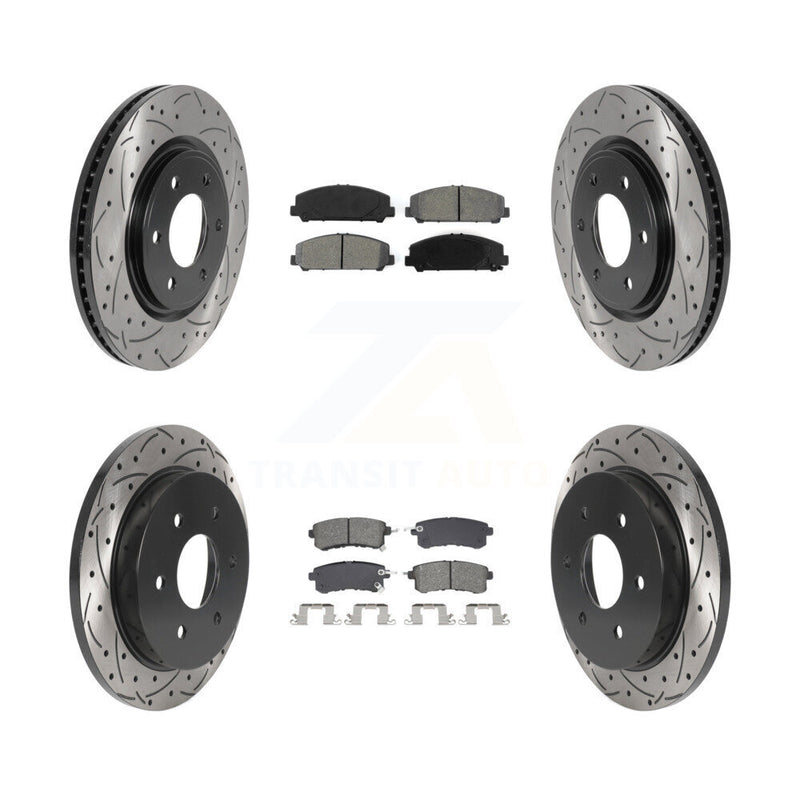 Transit Auto KDS-101012 Disc Brake Kit for 2017-2019 Nissan Armada - Front and Rear