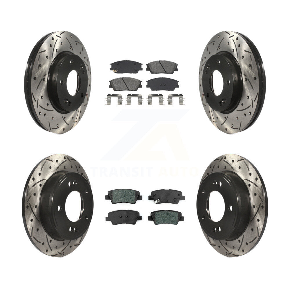 Transit Auto KDS-101014 Disc Brake Kit for 2020-2023 Hyundai Venue, Kia Soul - Front and Rear