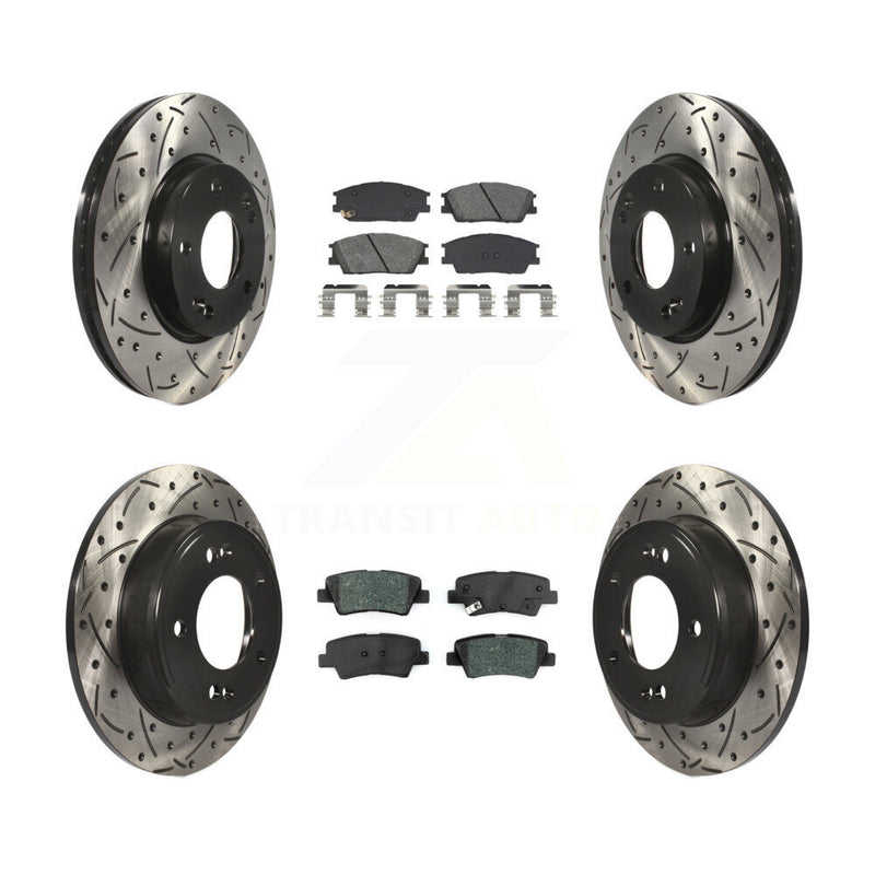 Transit Auto KDS-101014 Disc Brake Kit for 2020-2023 Hyundai Venue, Kia Soul - Front and Rear