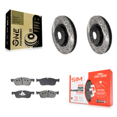 Transit Auto KDS-101019 Disc Brake Kit for 2015-2019 Jaguar E-Pace, Land Rover Discovery Sport, Land Rover Range Rover Evoque - Front
