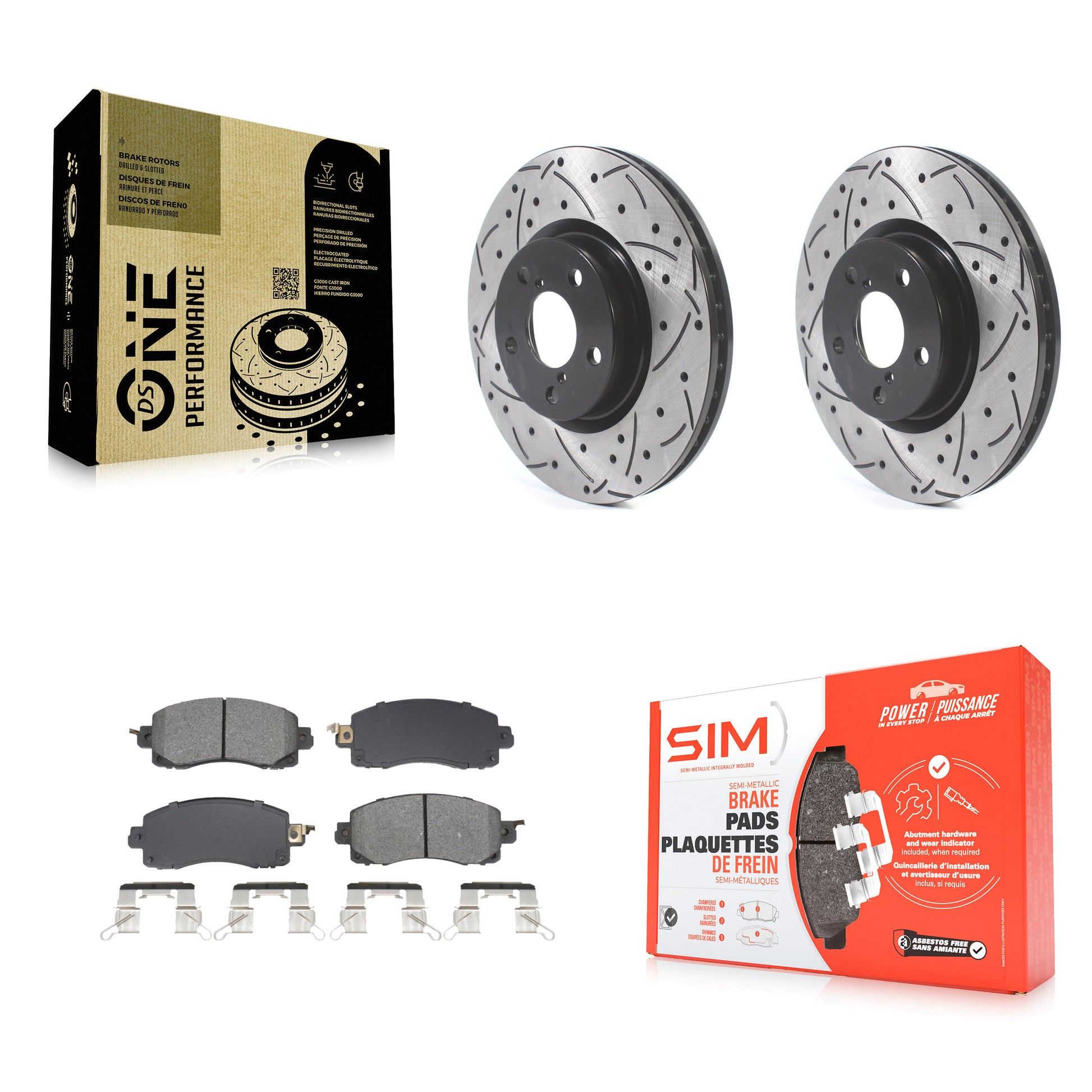 Transit Auto KDS-101022 Disc Brake Kit for 2017-2023 Subaru Impreza - Front