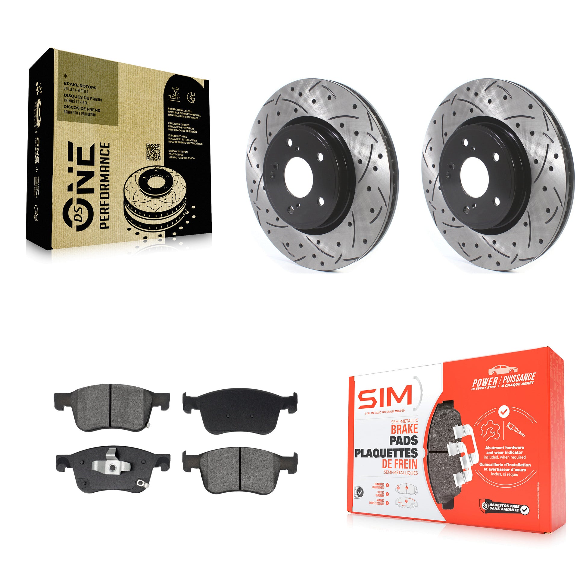 Transit Auto KDS-101023 Disc Brake Kit for 2018-2024 Acura Integra, Honda Accord, Honda Civic - Front