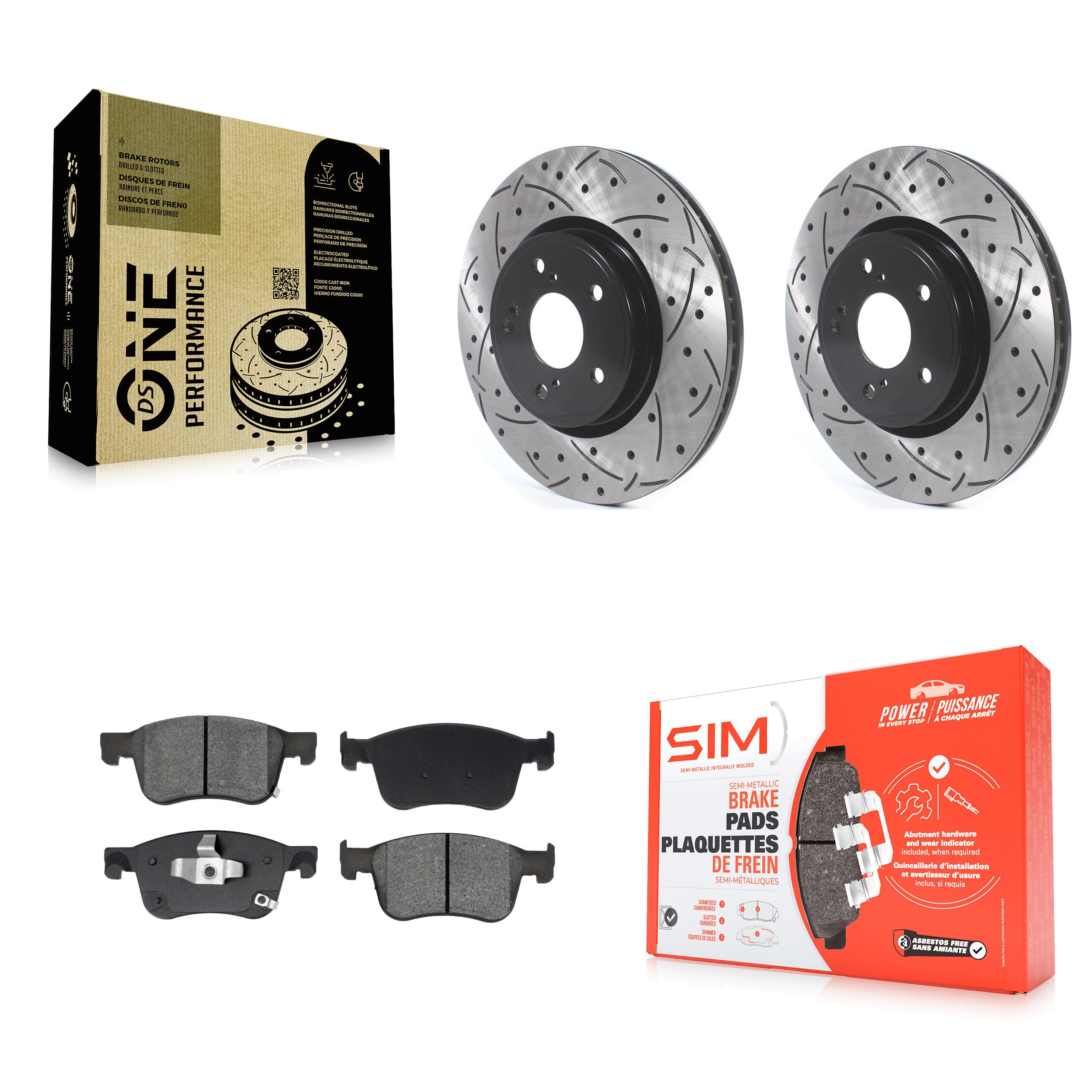 Transit Auto KDS-101023 Disc Brake Kit for 2018-2024 Acura Integra, Honda Accord, Honda Civic - Front