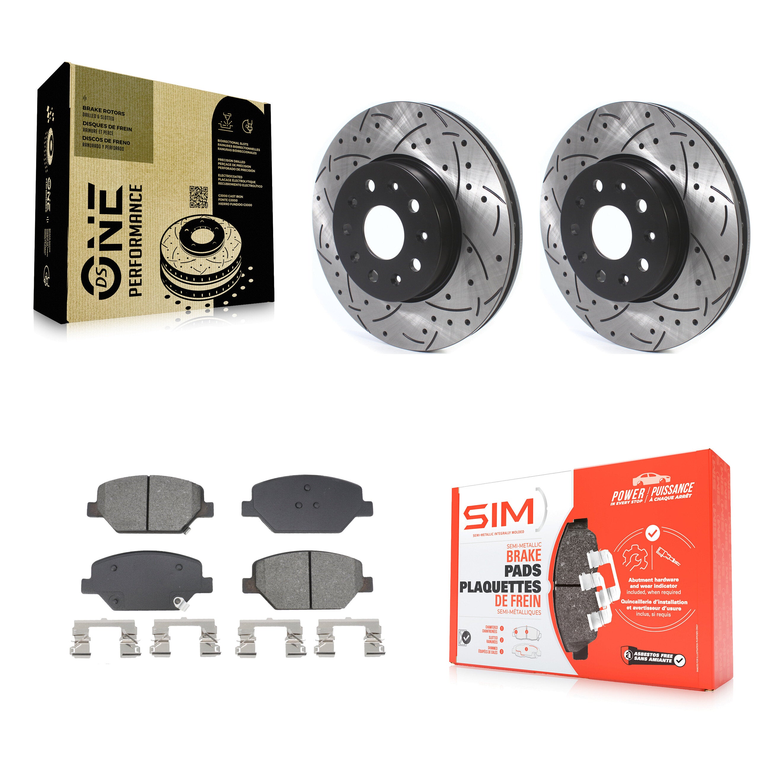 Transit Auto KDS-101027 Disc Brake Kit for 2016-2020 Chevrolet Camaro - Front