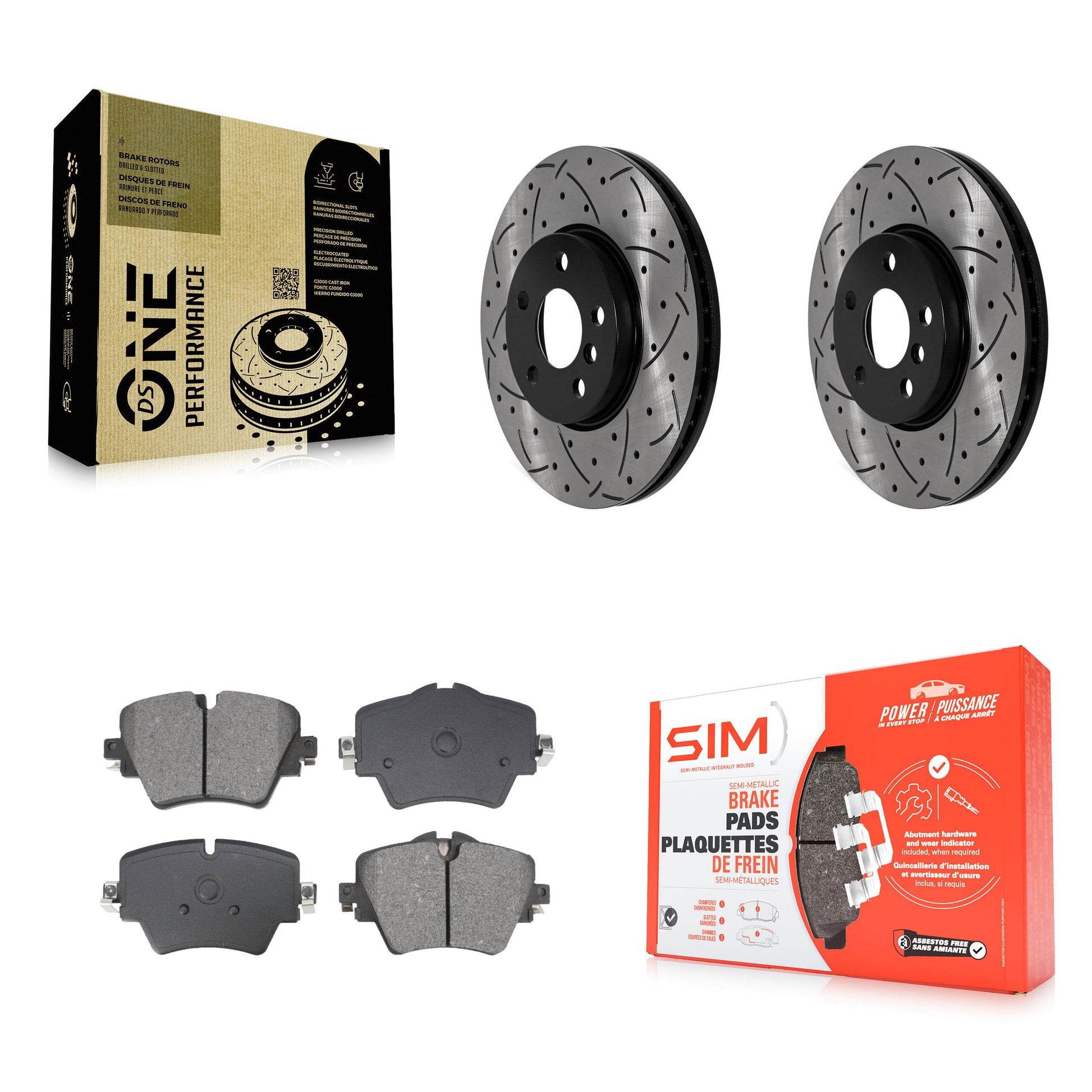 Transit Auto KDS-101030 Disc Brake Kit for 2016-2022 Mini Cooper Countryman, Mini Cooper Clubman - Front