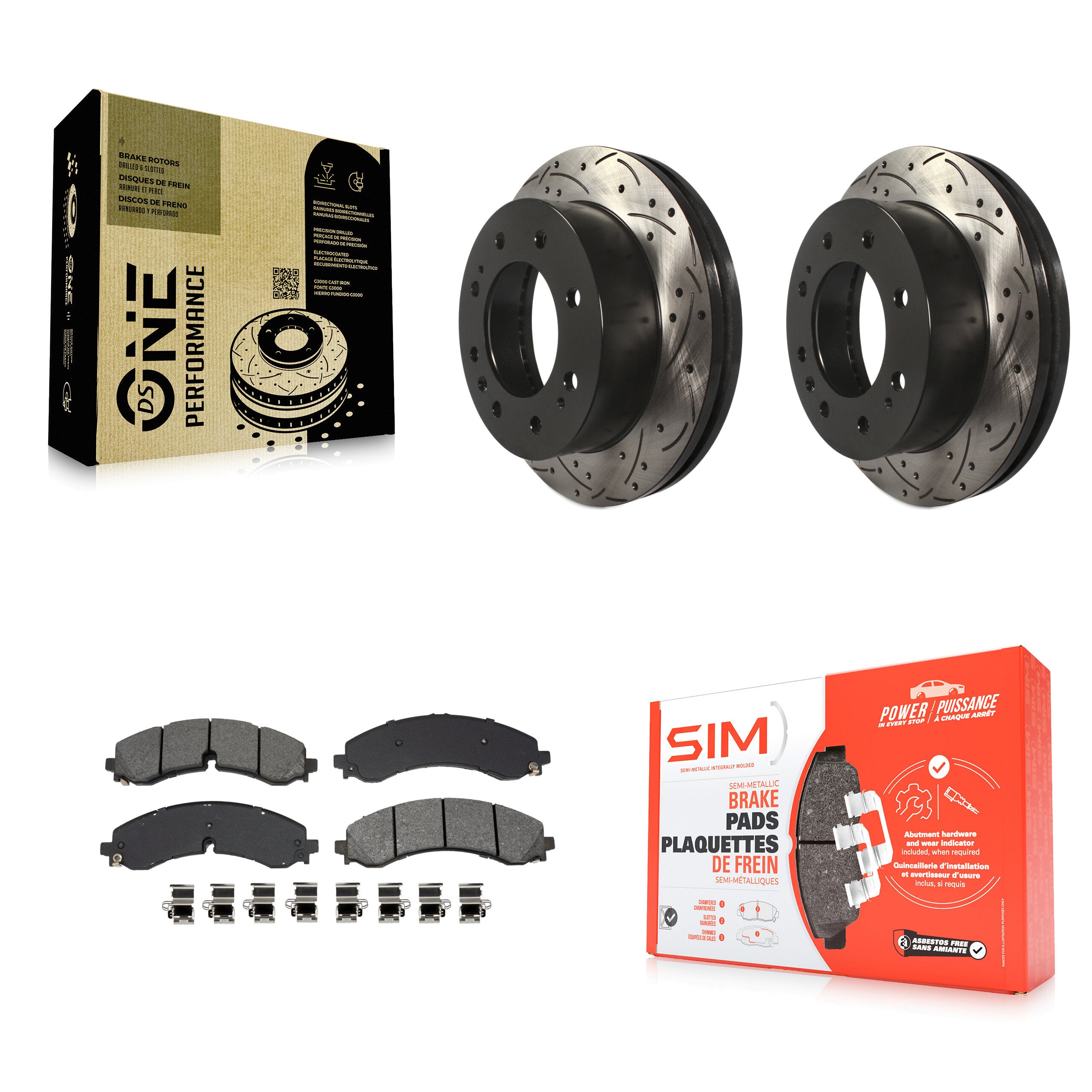 Transit Auto KDS-101032 Disc Brake Kit for 2020-2024 Chevrolet Silverado 2500 HD, Chevrolet Silverado 3500 HD and More - Front