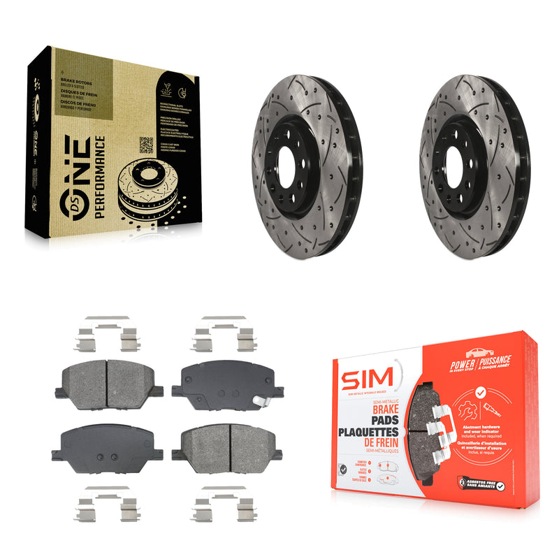 Transit Auto KDS-101033 Disc Brake Kit for 2015-2022 Jeep Compass, Fiat 500X, Jeep Renegade - Front
