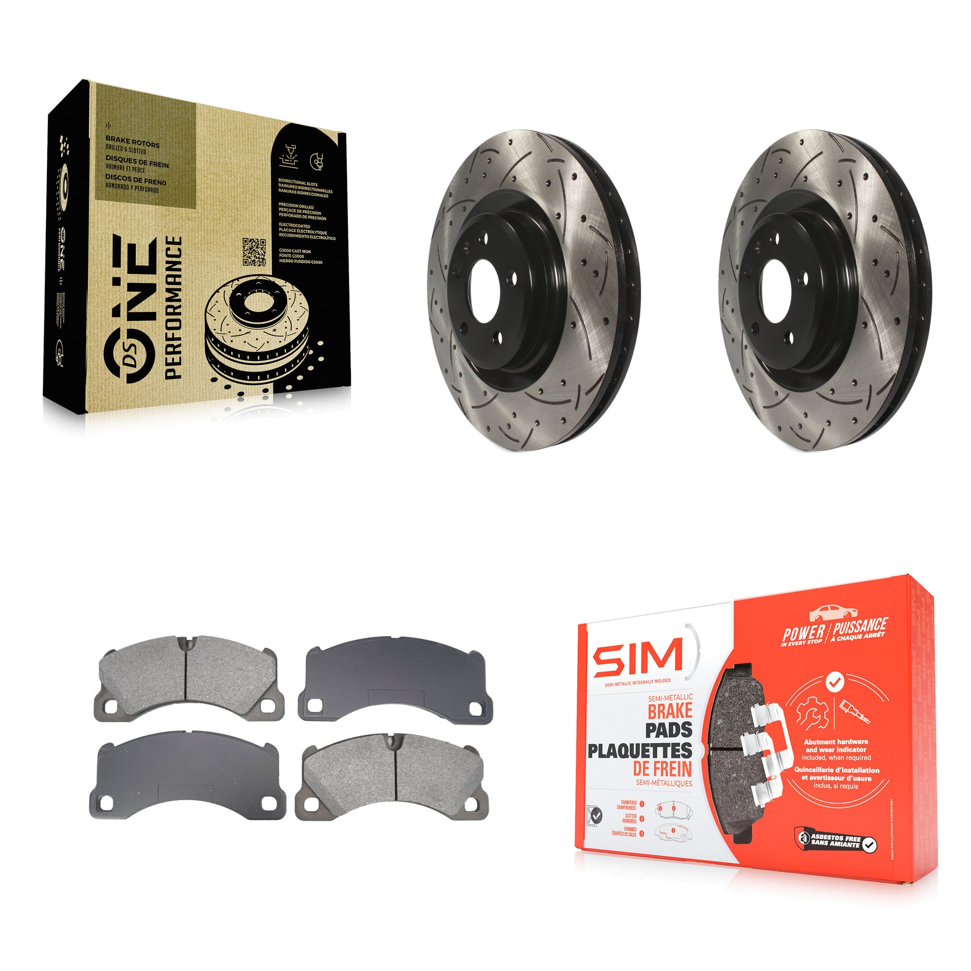 Transit Auto KDS-101040 Disc Brake Kit for 2017 Porsche Macan - Front