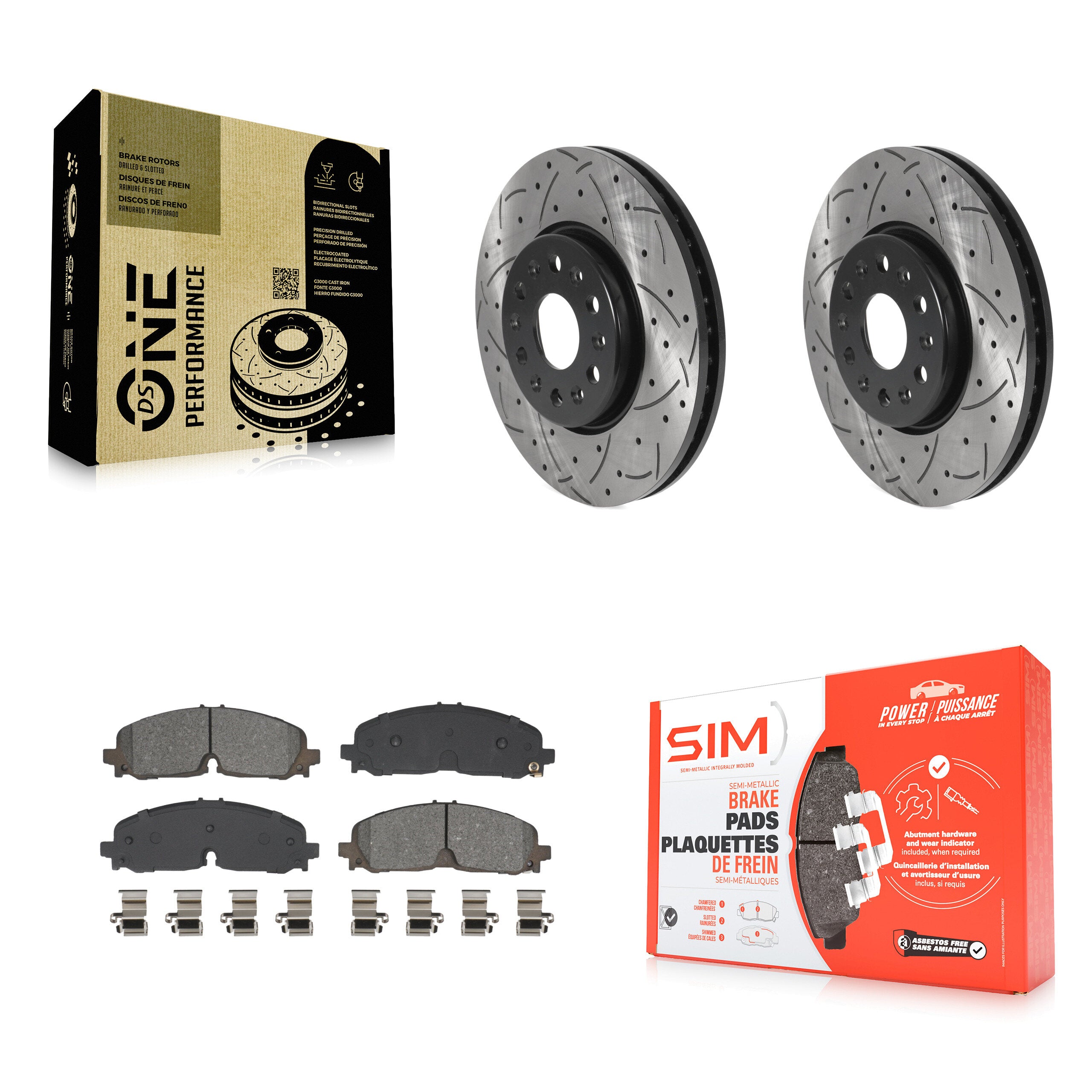 Transit Auto KDS-101041 Disc Brake Kit for 2020-2024 Buick Enclave, Chevrolet Blazer and More - Front
