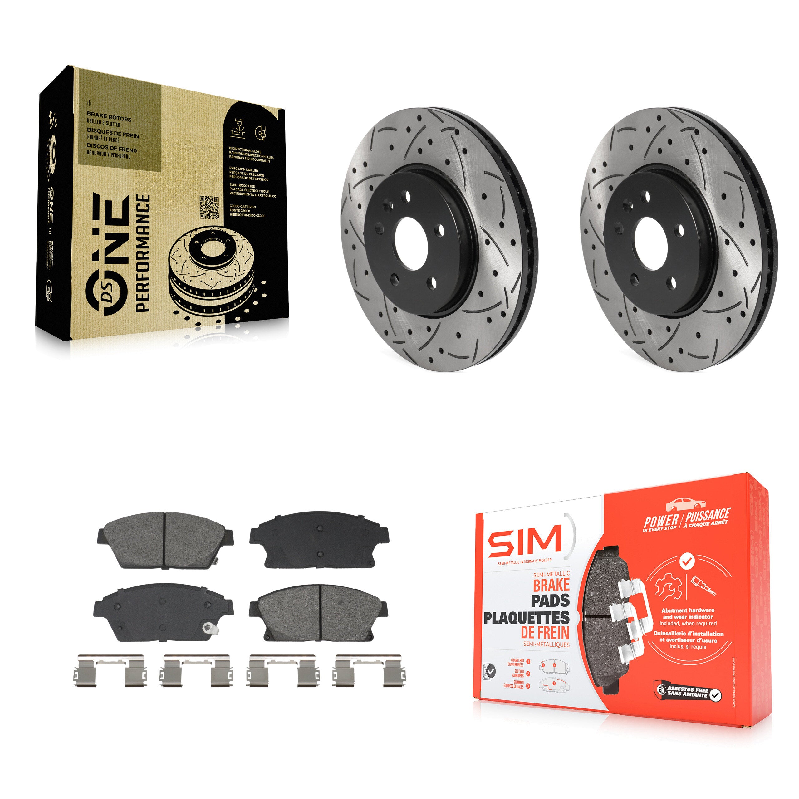 Transit Auto KDS-101045 Disc Brake Kit for 2013-2017 Buick Encore, Chevrolet Trax - Front