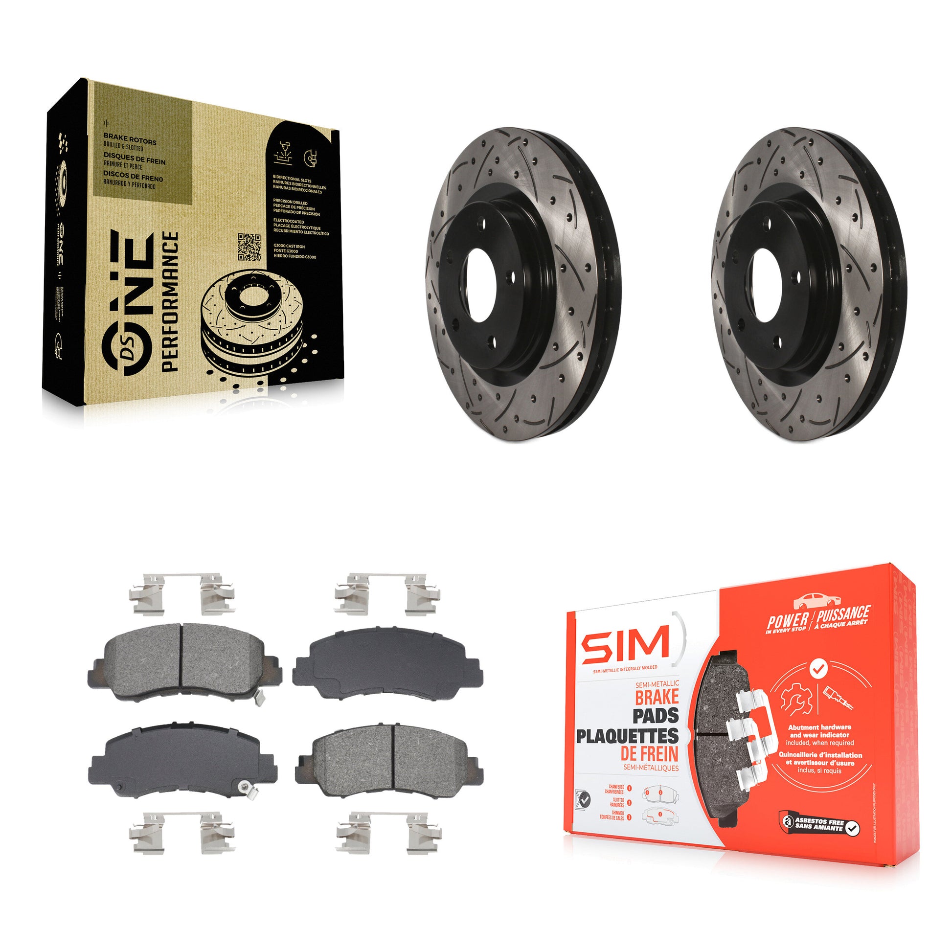 Transit Auto KDS-101048 Disc Brake Kit for 2018-2024 Mitsubishi Eclipse Cross - Front