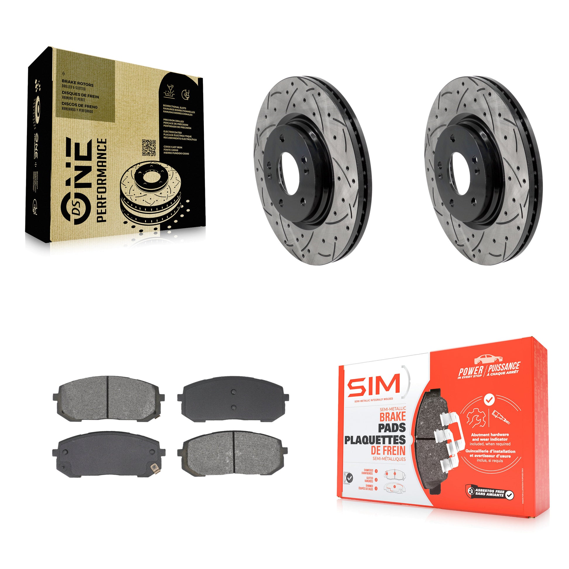 Transit Auto KDS-101054 Disc Brake Kit for 2020-2025 Hyundai Elantra, Hyundai Sonata and More - Front
