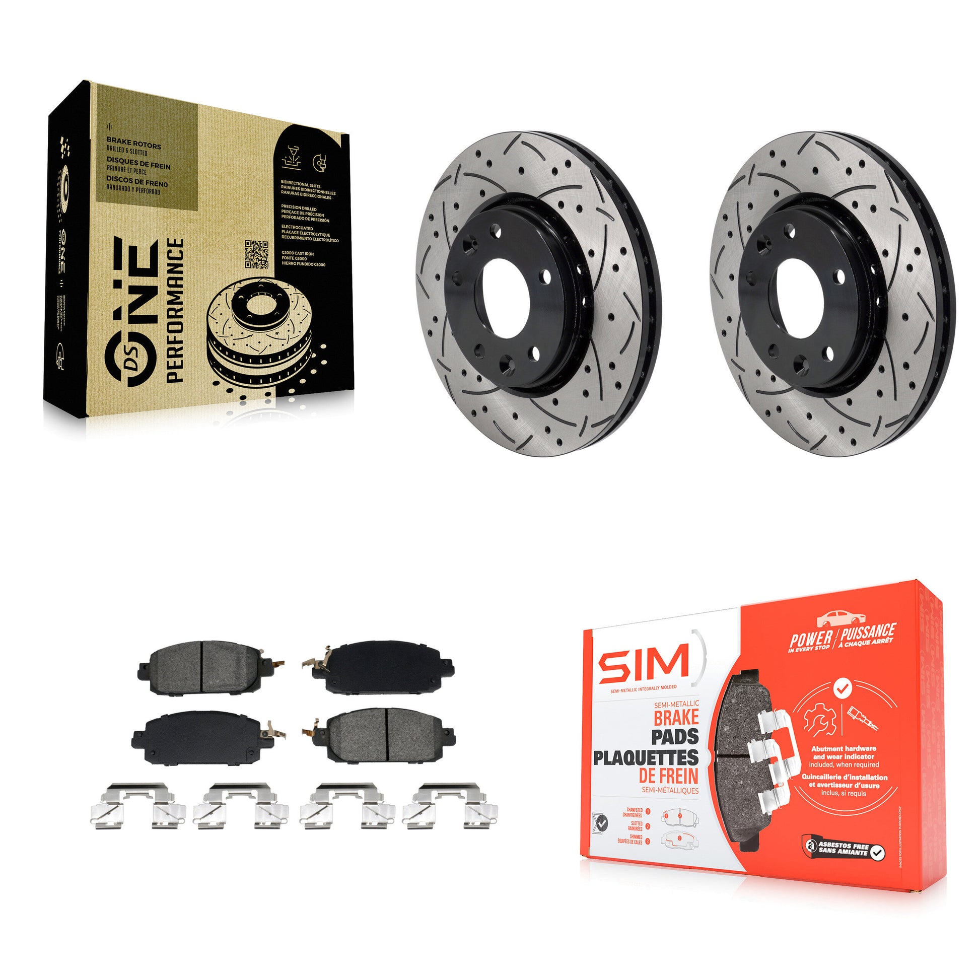 Transit Auto KDS-101056 Disc Brake Kit for 2020-2023 Nissan Kicks, Nissan Sentra - Front