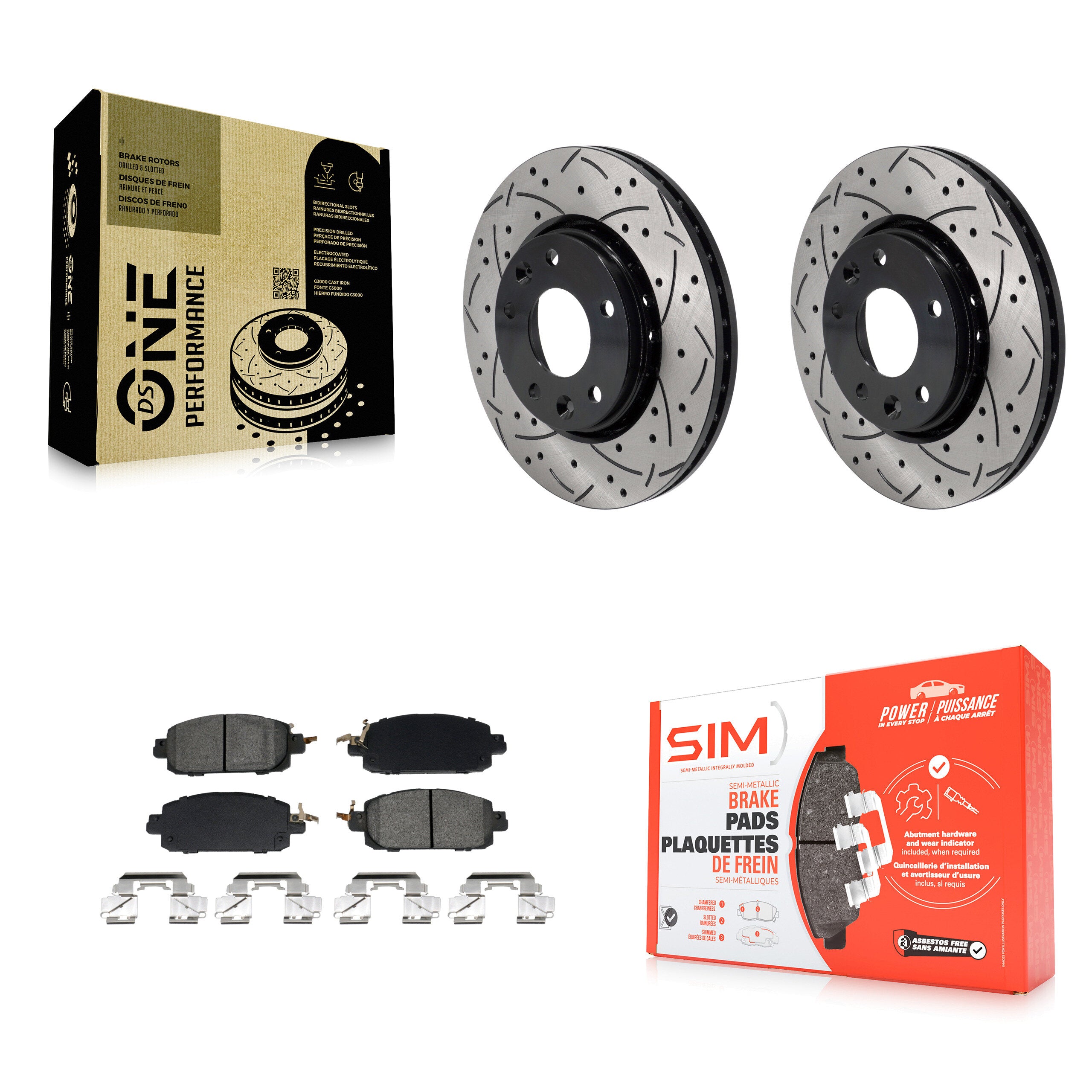 Transit Auto KDS-101056 Disc Brake Kit for 2020-2023 Nissan Kicks, Nissan Sentra - Front