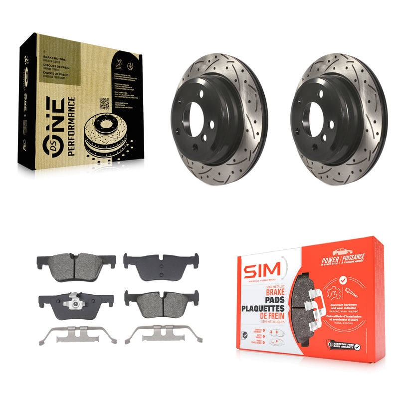 Transit Auto KDS-101059 Disc Brake Kit for 2013-2020 BMW 328d xDrive, BMW 330i and More - Rear