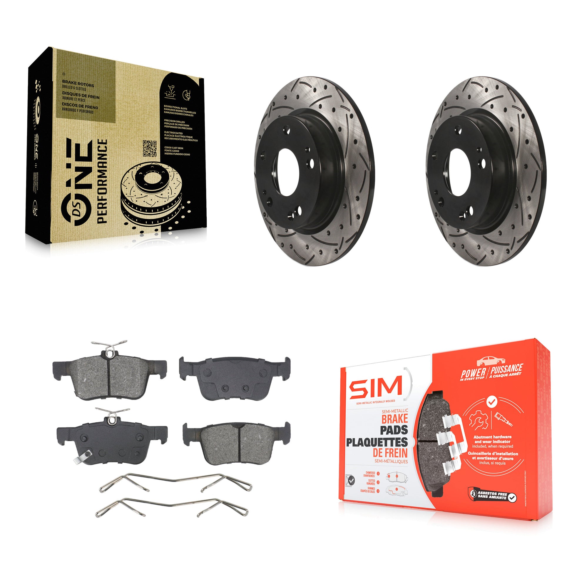 Transit Auto KDS-101063 Disc Brake Kit for 2019-2022 Honda Civic, Honda Insight - Rear