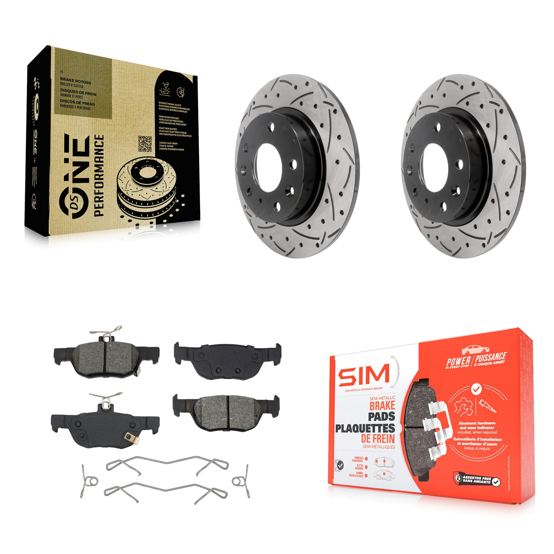 Transit Auto KDS-101065 Disc Brake Kit for 2019-2023 Mazda CX-30, Mazda 3, Mazda 3 Sport - Rear