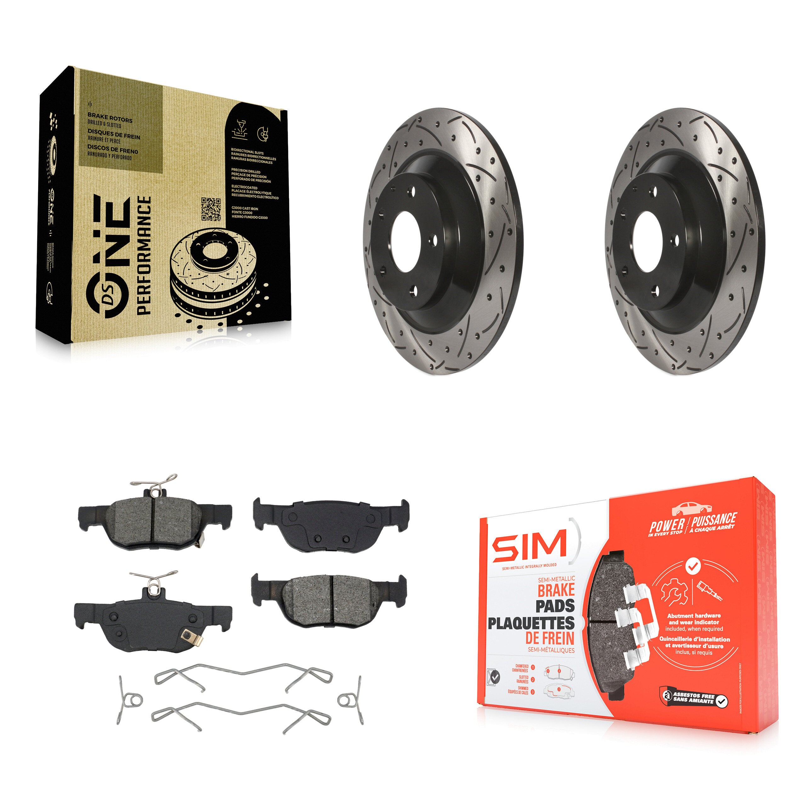 Transit Auto KDS-101066 Disc Brake Kit for 2020-2023 Mazda MX-30 EV, Mazda CX-30 - Rear