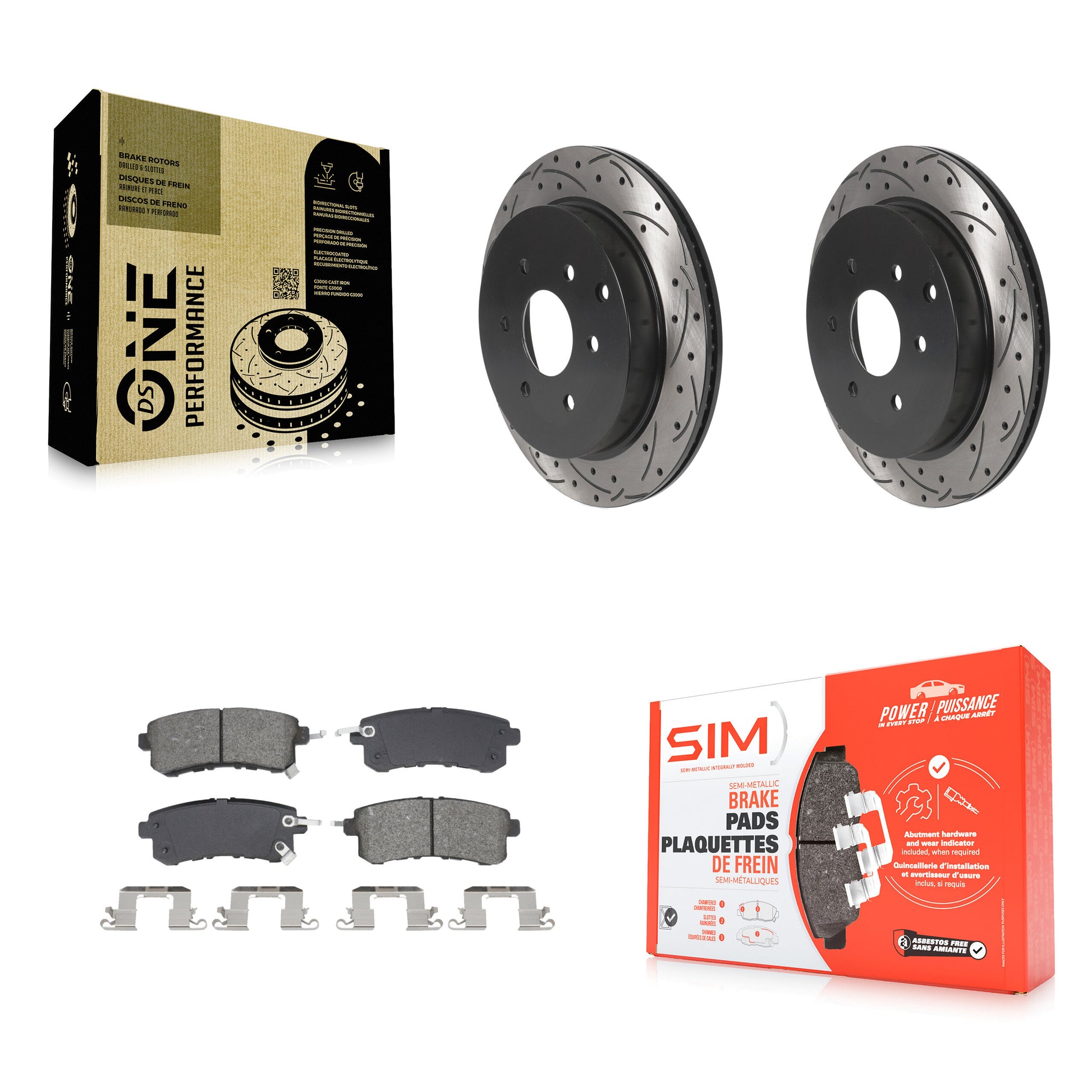 Transit Auto KDS-101069 Disc Brake Kit for 2011-2024 Nissan Armada, INFINITI QX80, INFINITI QX56 - Rear