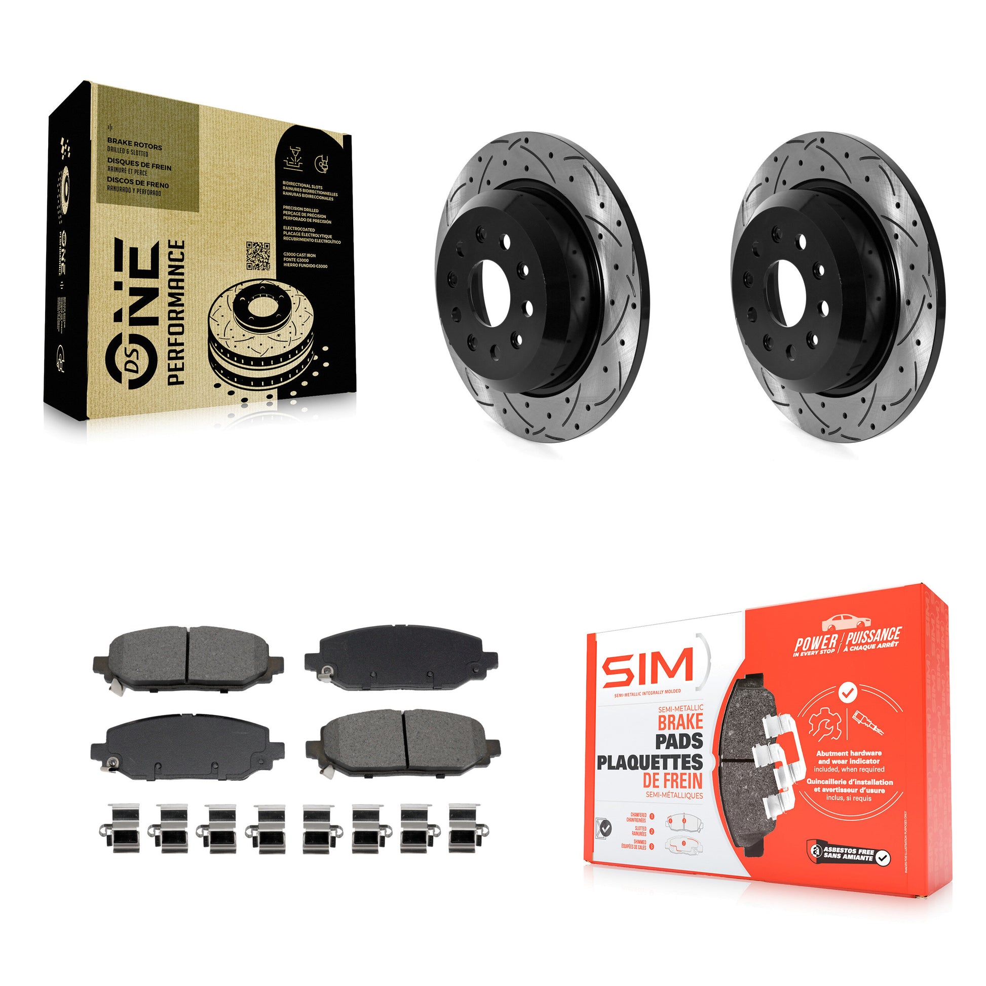 Transit Auto KDS-101075 Disc Brake Kit for 2018-2020 Jeep Wrangler - Rear