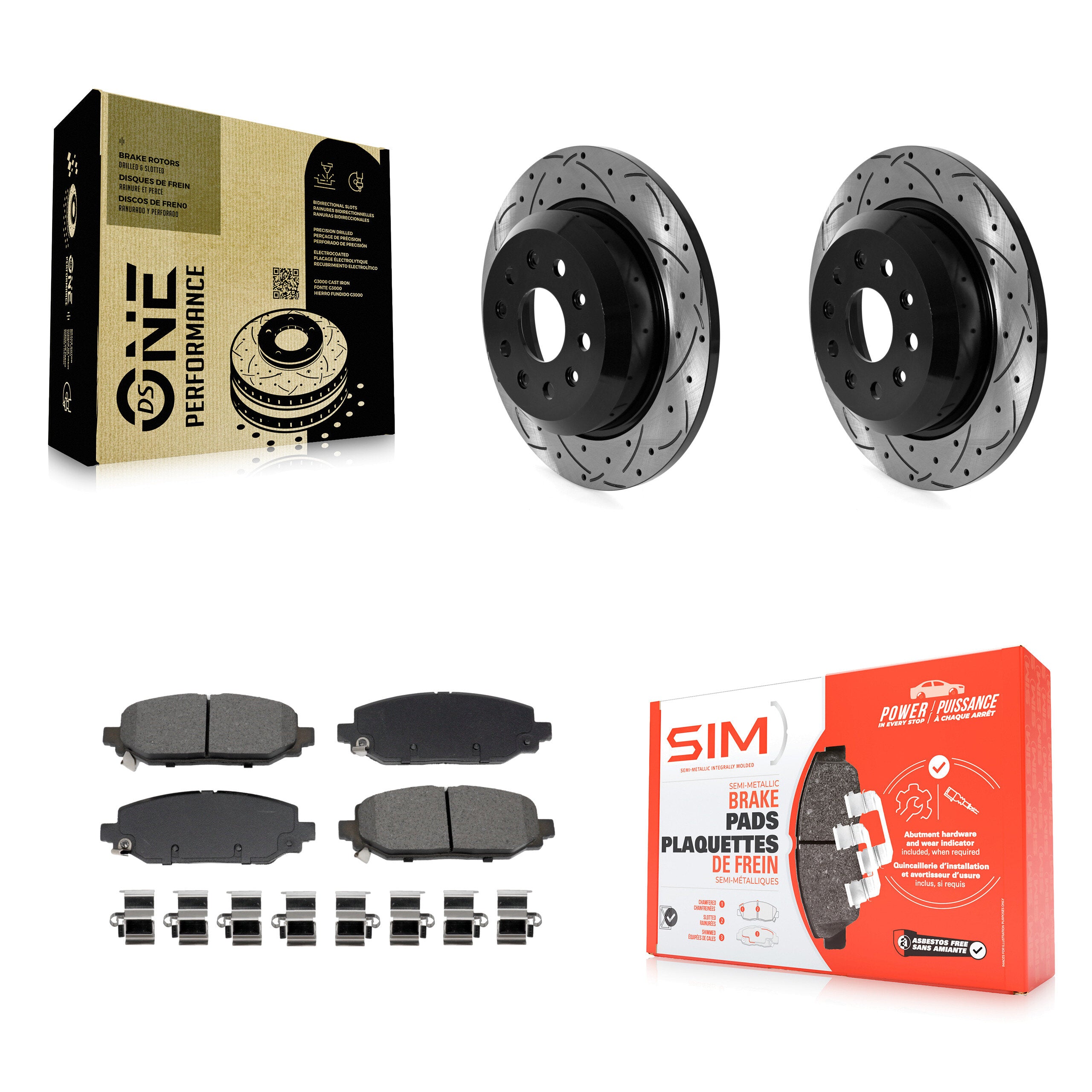 Transit Auto KDS-101075 Disc Brake Kit for 2018-2020 Jeep Wrangler - Rear