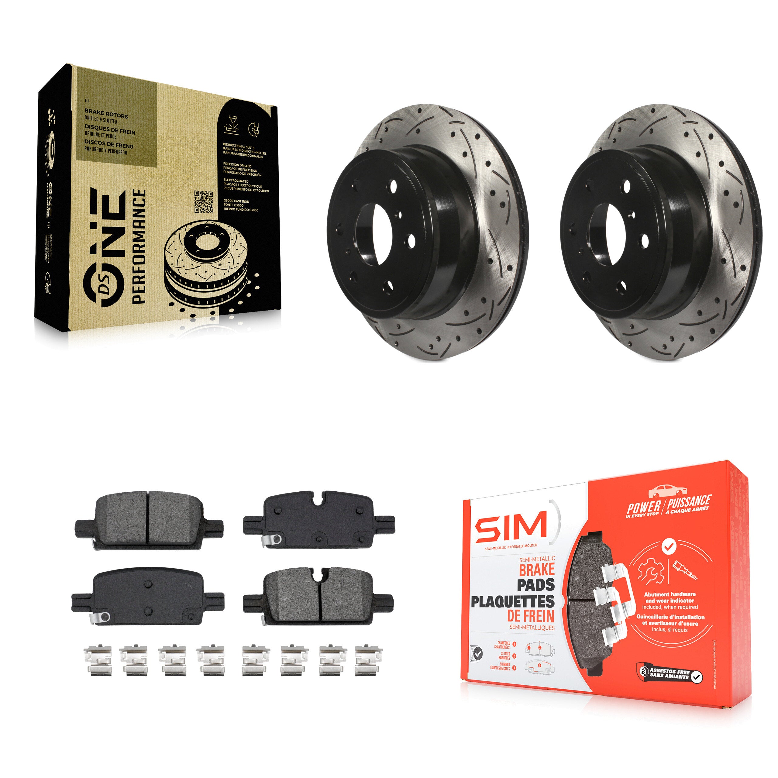 Transit Auto KDS-101077 Disc Brake Kit for 2019 GMC Sierra 1500 - Rear