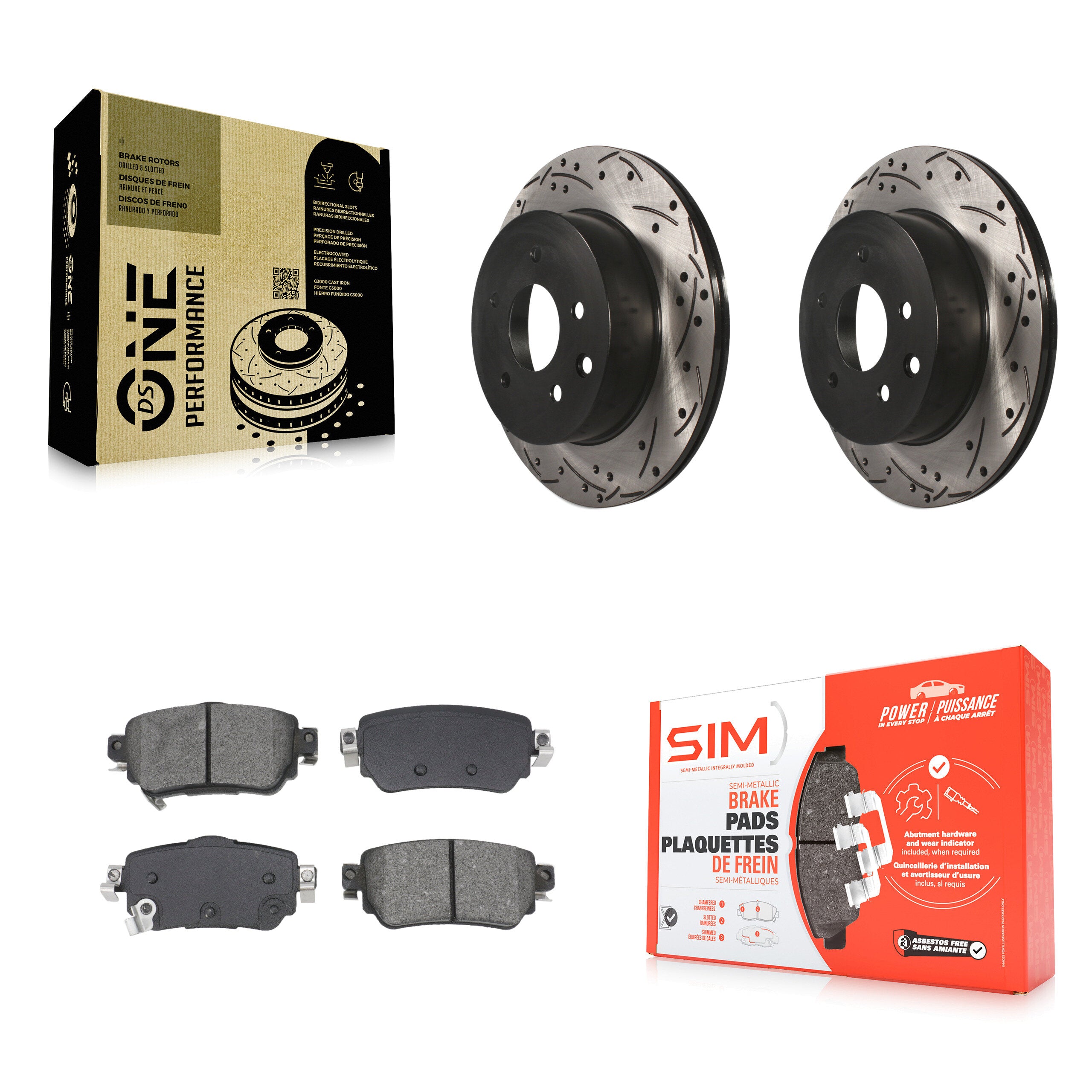 Transit Auto KDS-101082 Disc Brake Kit for 2019 Nissan Rogue Sport - Rear