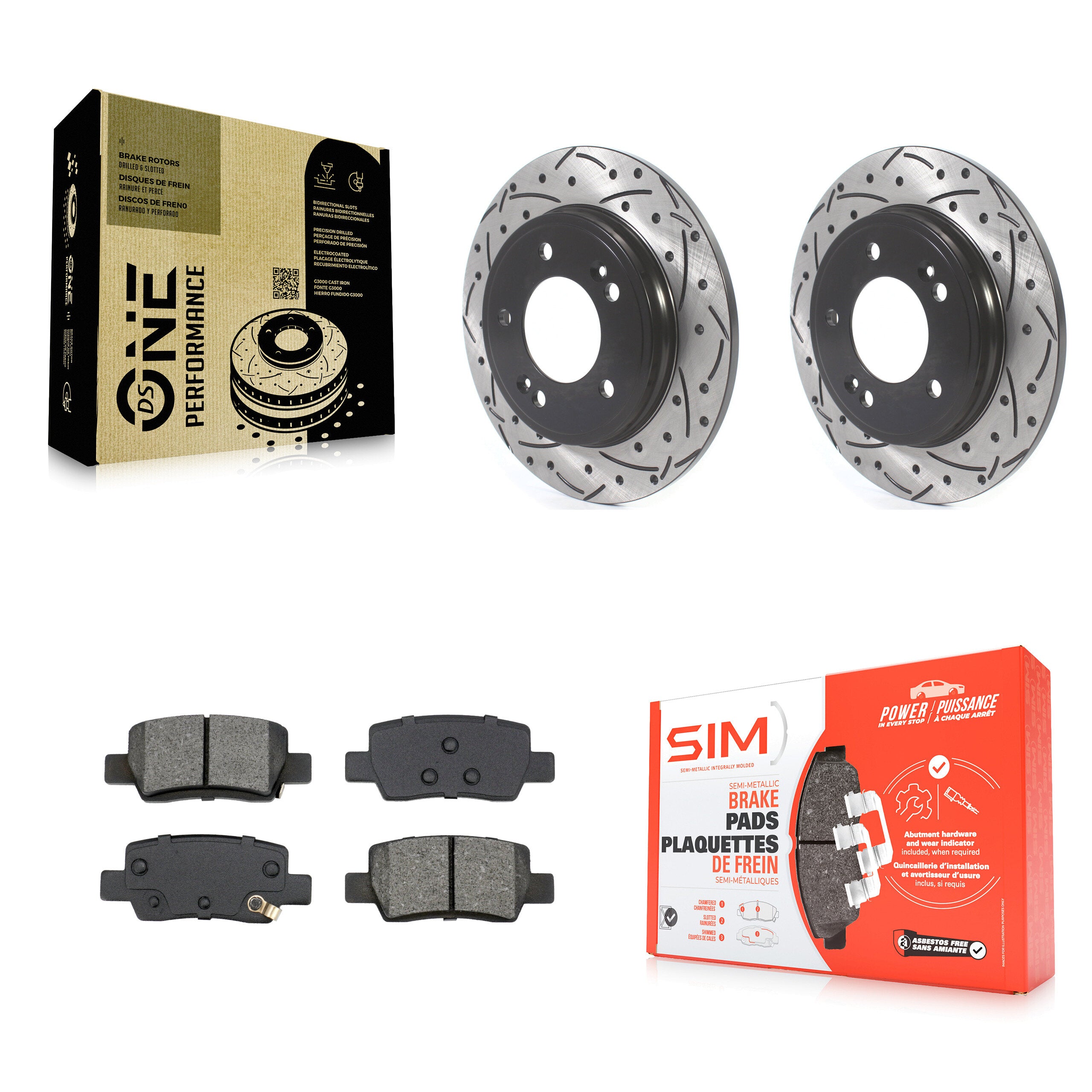 Transit Auto KDS-101085 Disc Brake Kit for 2021-2024 Hyundai Elantra - Rear