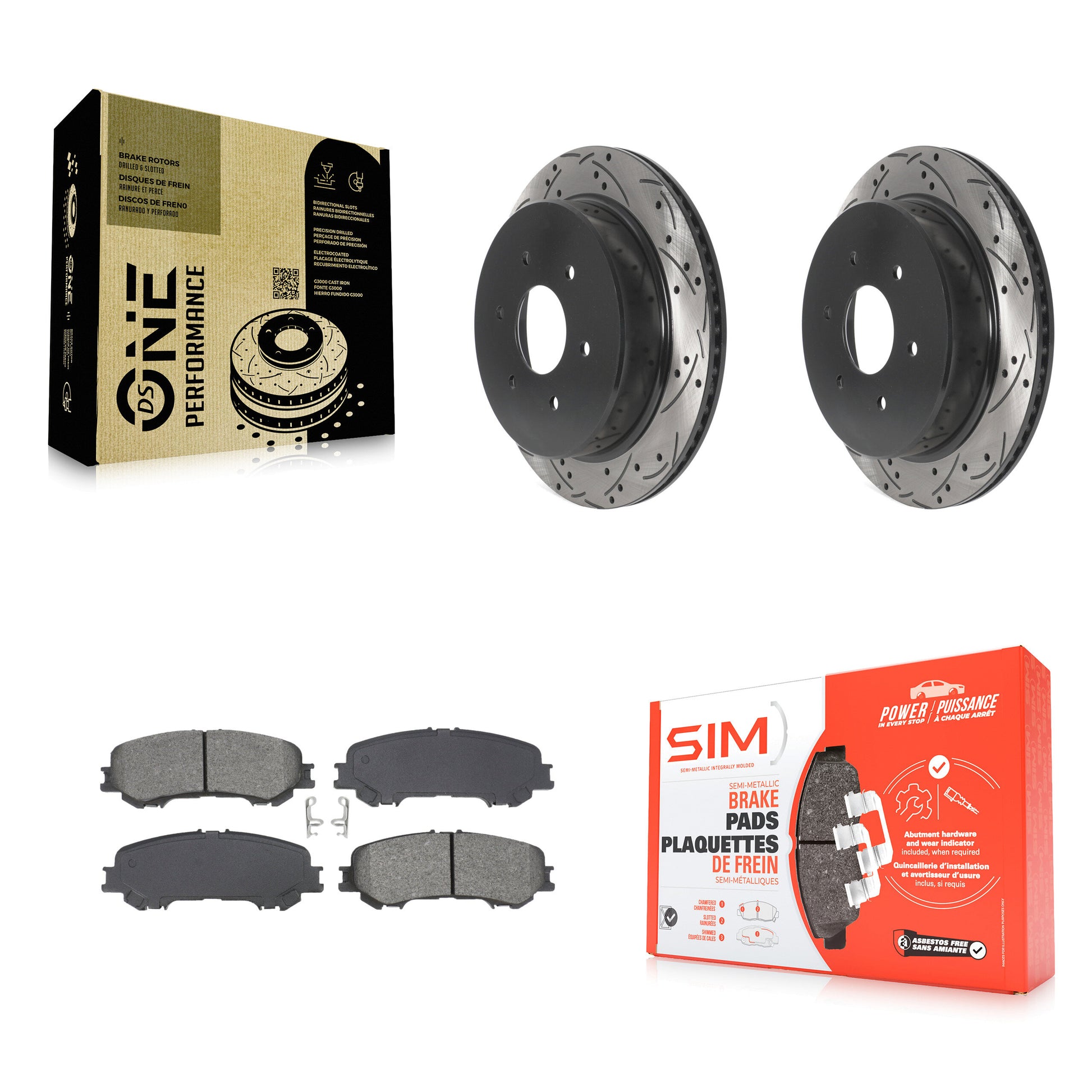 Transit Auto KDS-101087 Disc Brake Kit for 2017-2023 Nissan TITAN - Rear