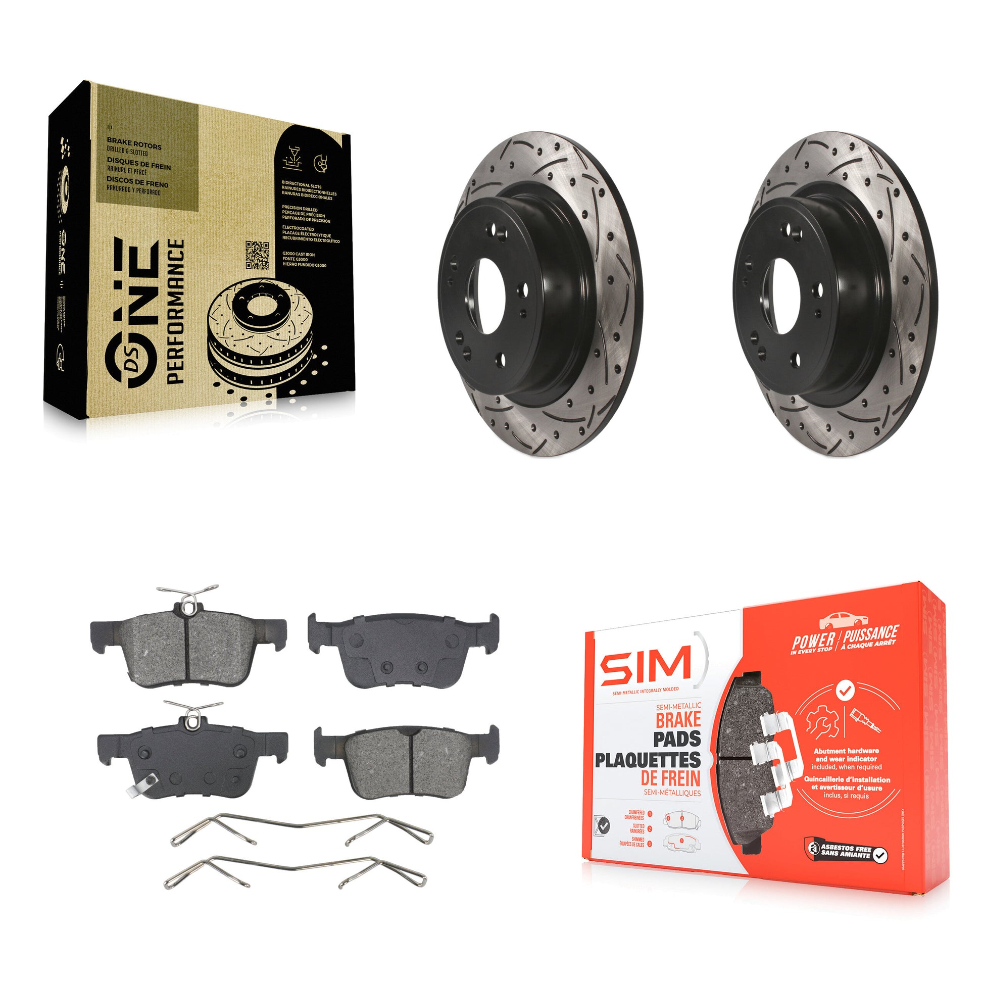 Transit Auto KDS-101089 Disc Brake Kit for 2018-2024 Honda Accord - Rear
