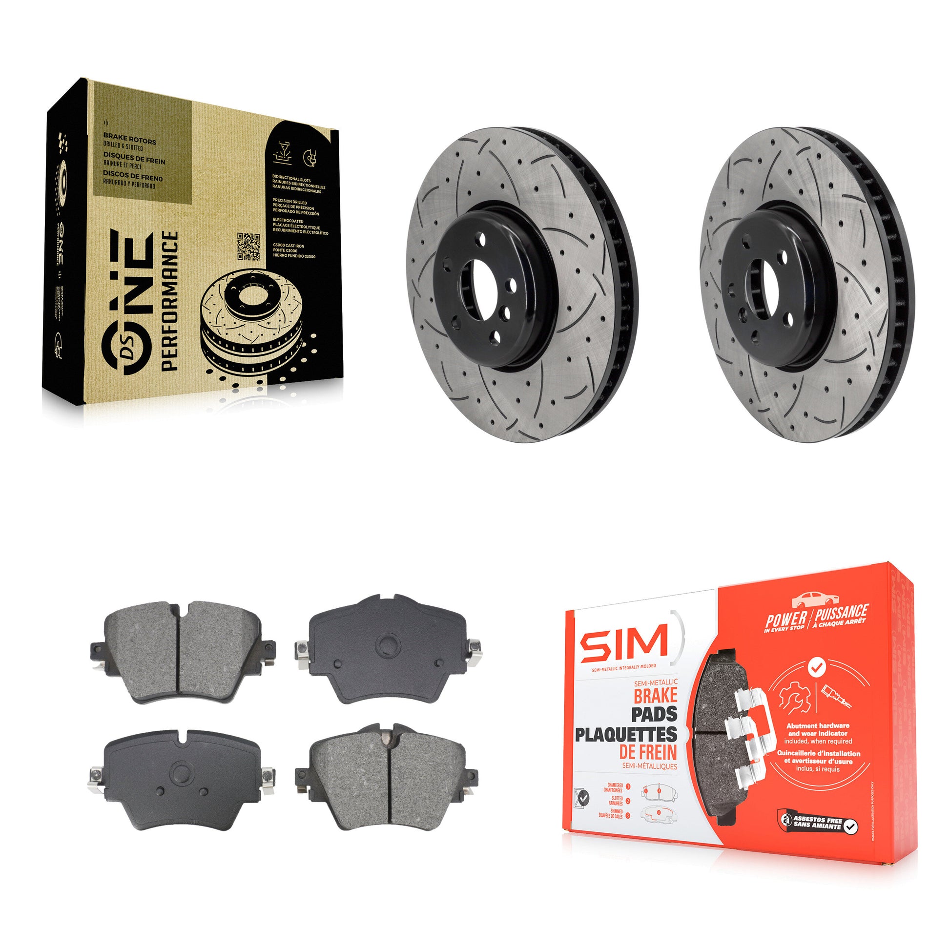 Transit Auto KDS-101090 Disc Brake Kit for 2021 Toyota GR Supra - Front