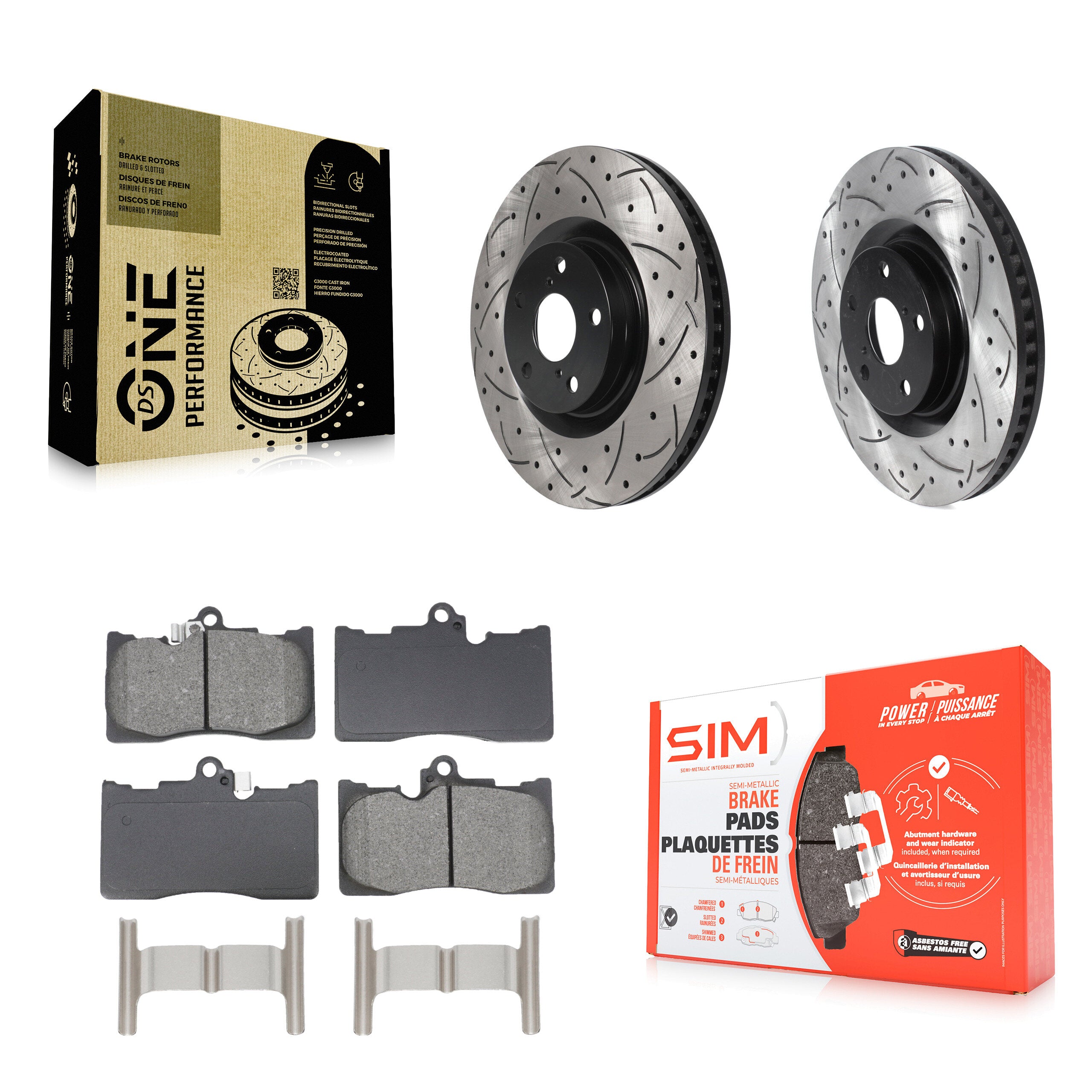 Transit Auto KDS-101092 Disc Brake Kit for 2007-2024 Lexus IS300, Lexus IS350 and More - Front