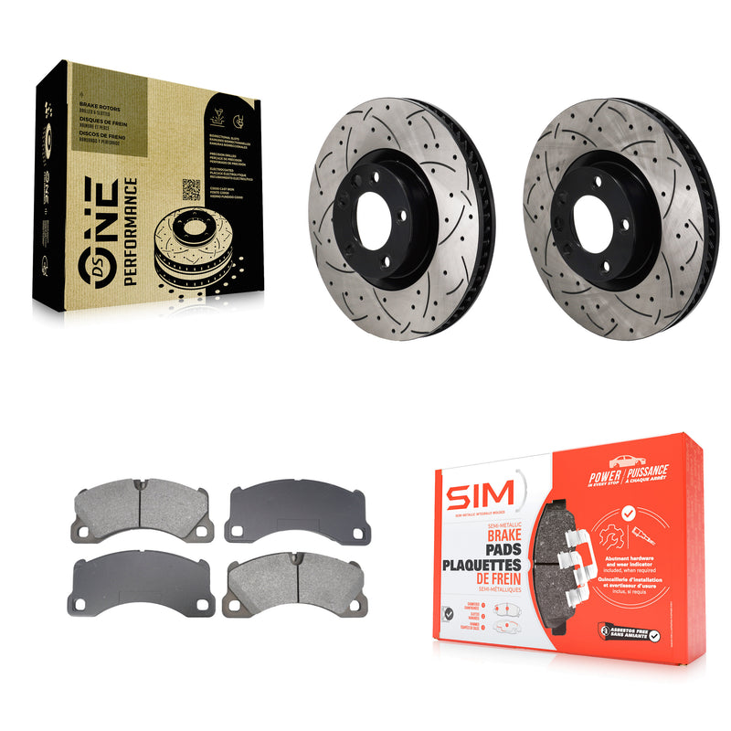 Transit Auto KDS-101093 Disc Brake Kit for 2011-2018 Porsche Cayenne, Volkswagen Touareg - Front