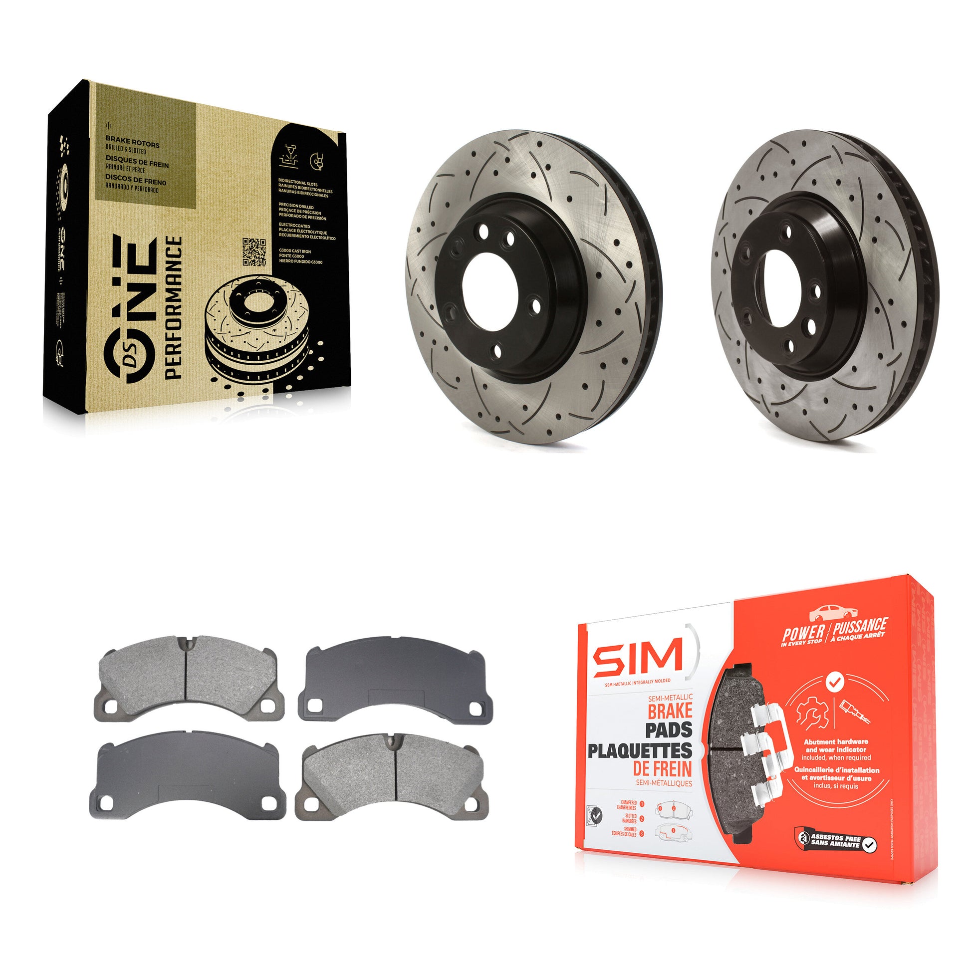 Transit Auto KDS-101094 Disc Brake Kit for 2011-2013 Porsche Cayenne - Front